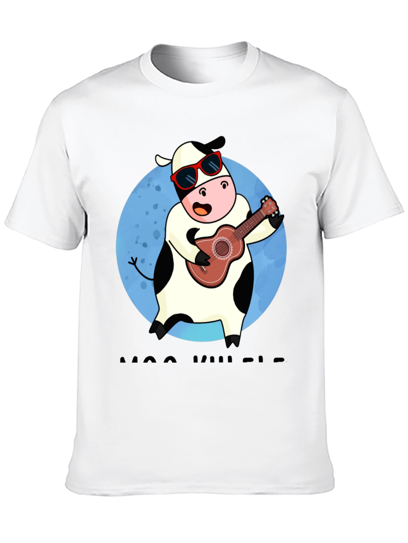 Cow Ukulele Player Graphic Tee