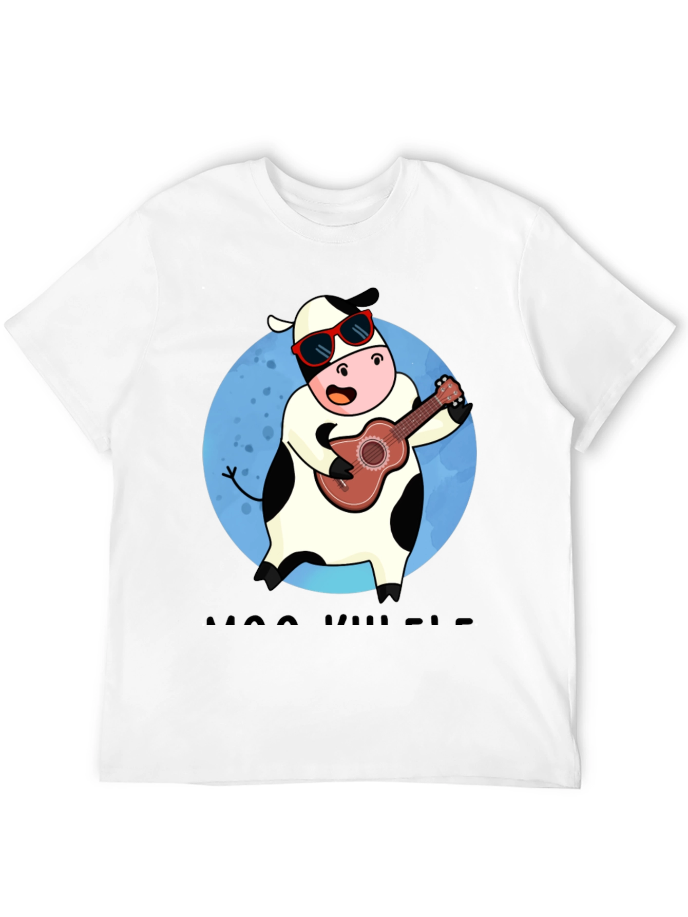 Cow Ukulele Player Graphic Tee