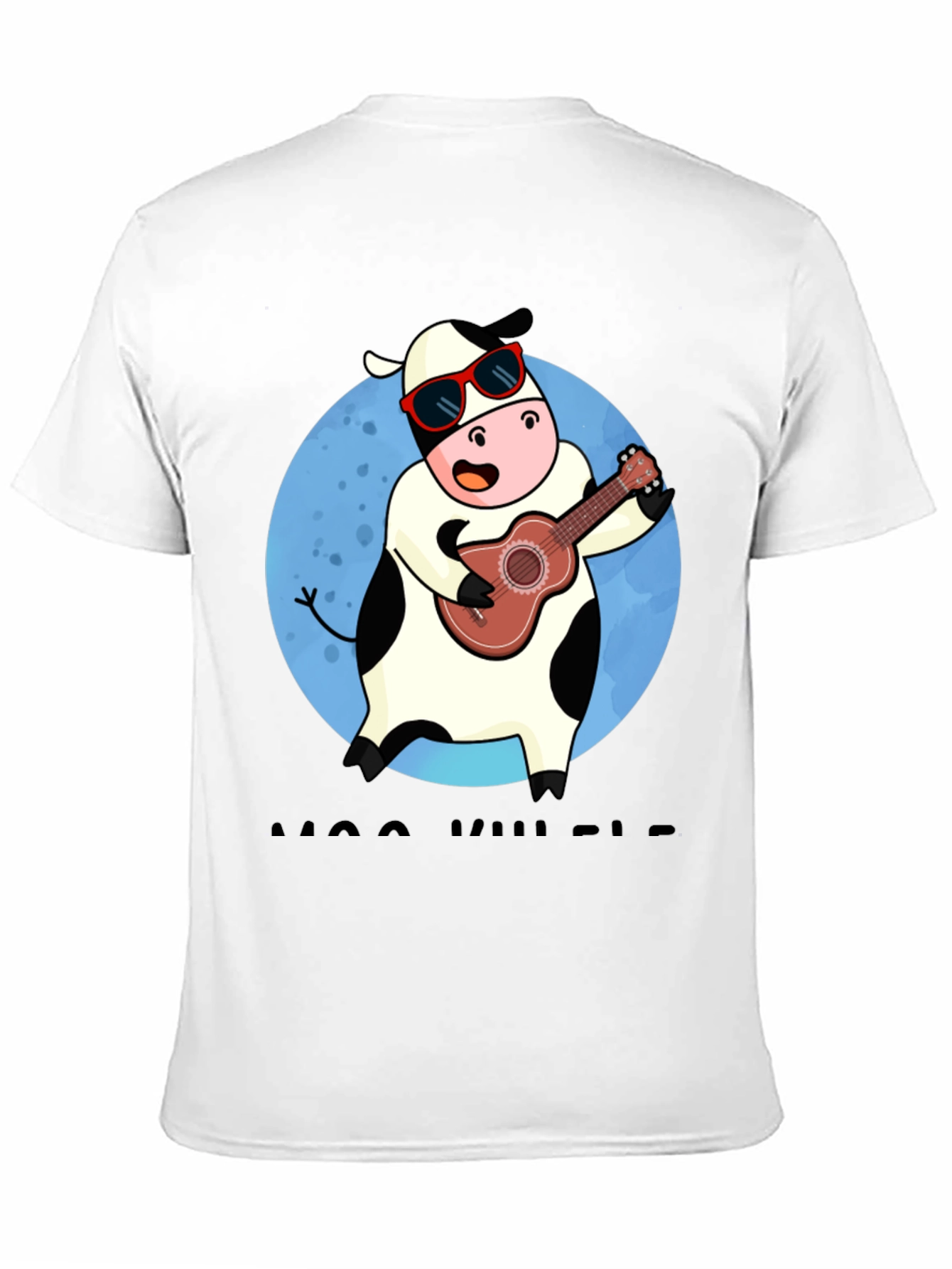 Cow Ukulele Player Graphic Tee