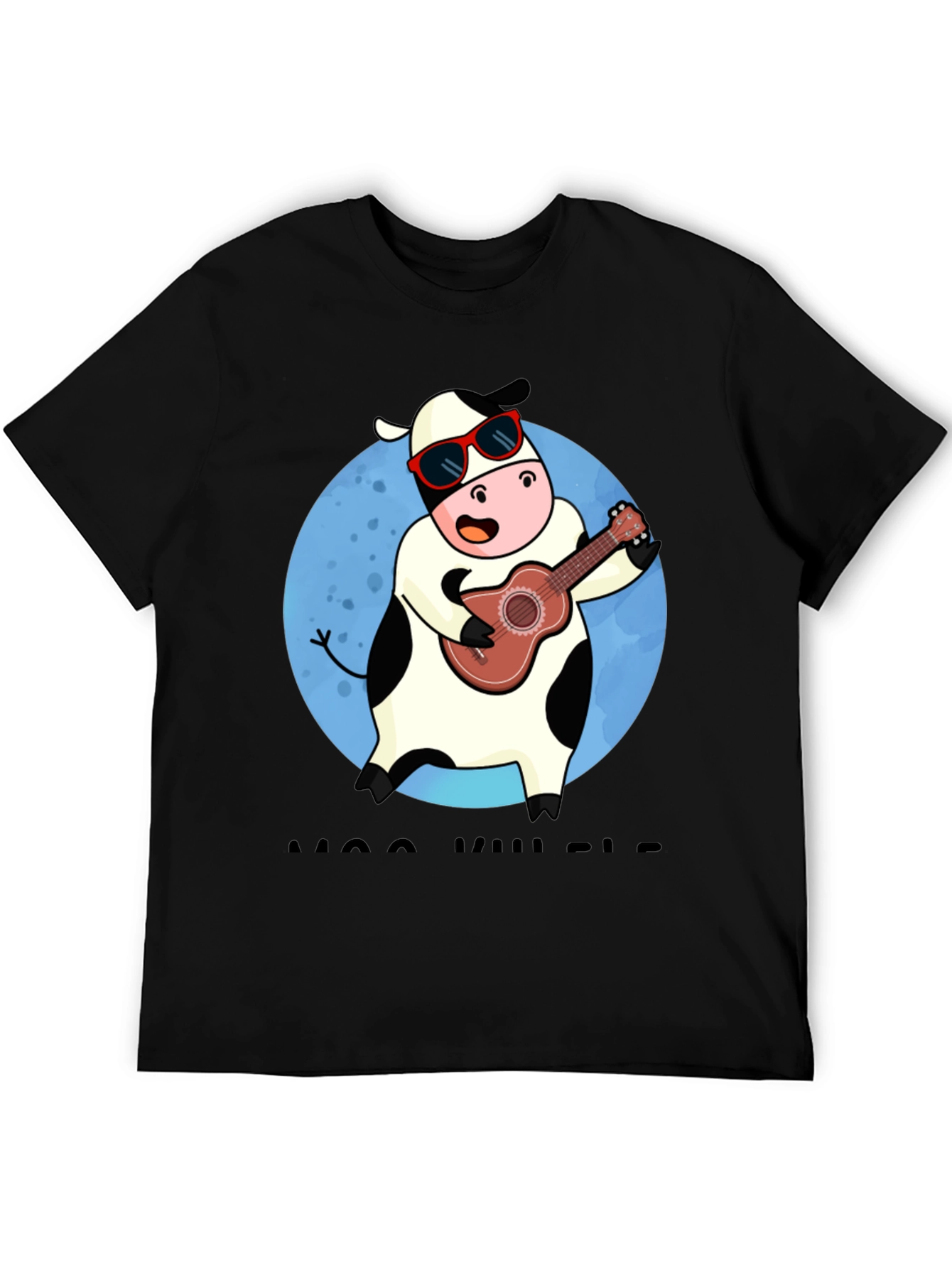 Cow Ukulele Player Graphic Tee
