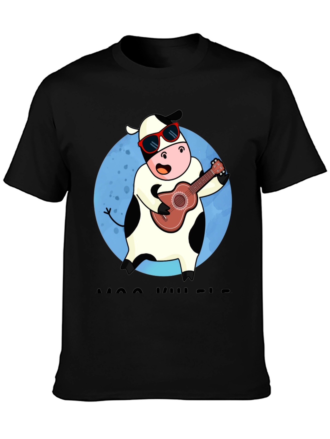 Cow Ukulele Player Graphic Tee