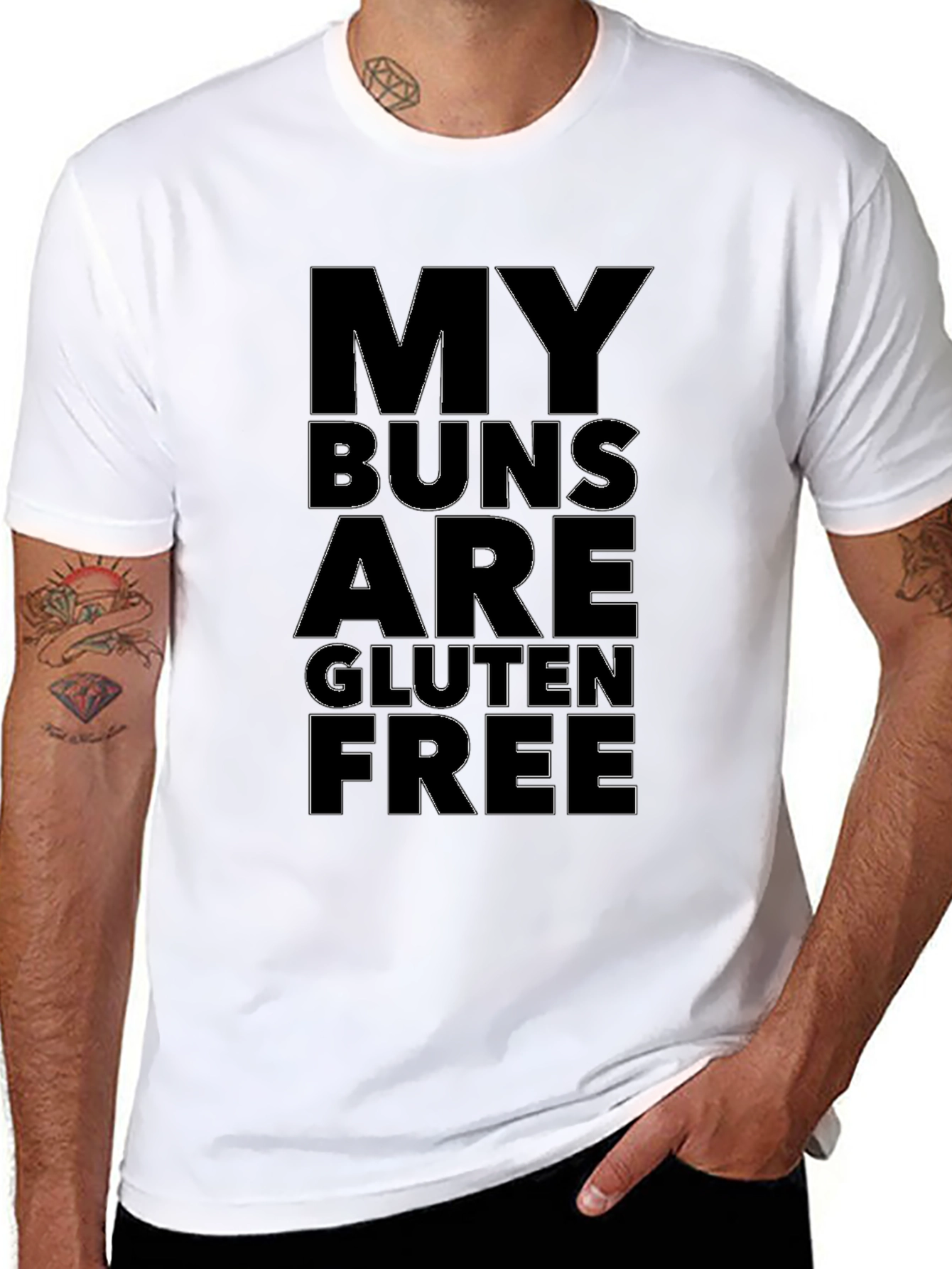 My Buns Are Gluten Free T-Shirt - Black