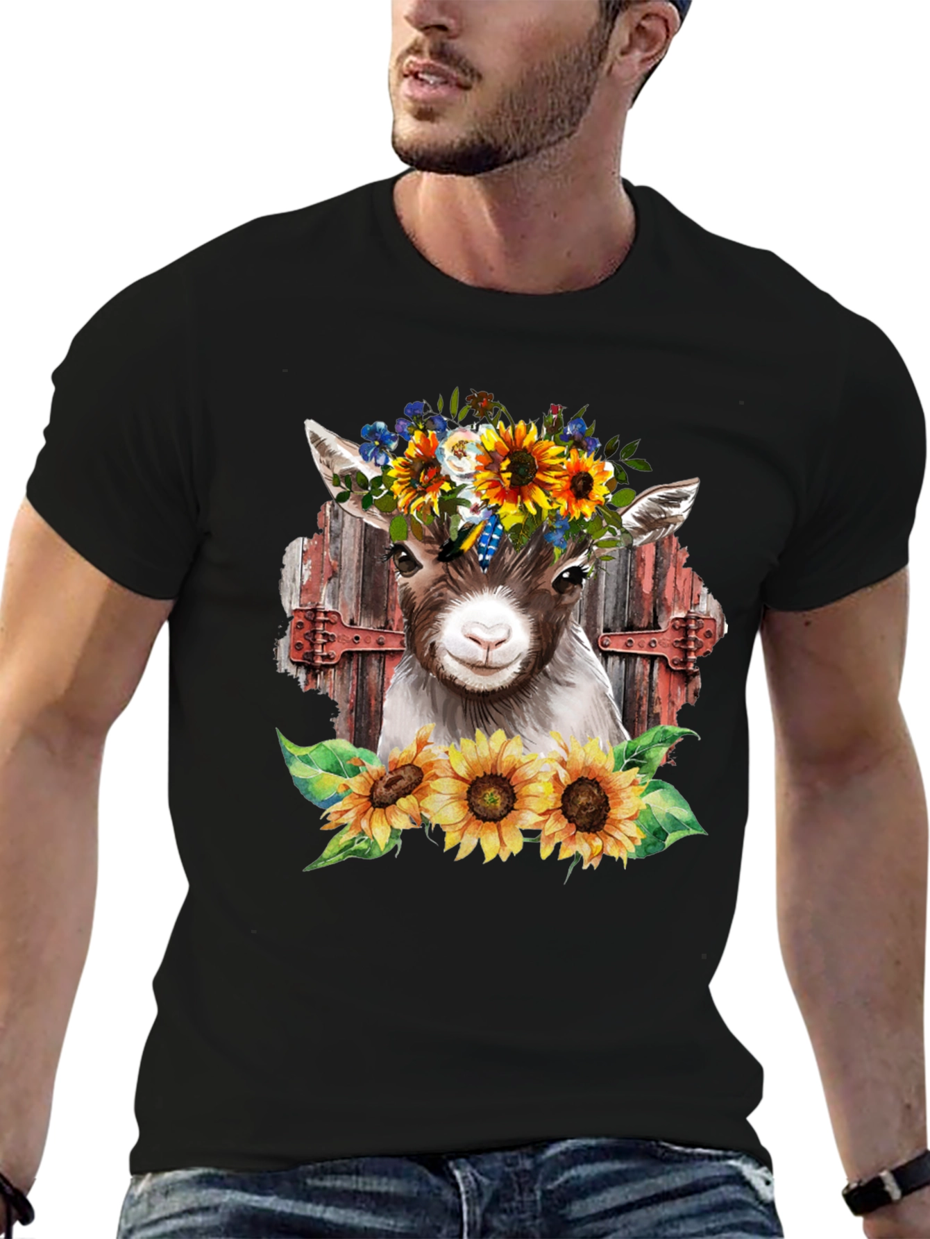 Goat & Sunflower Graphic Tee