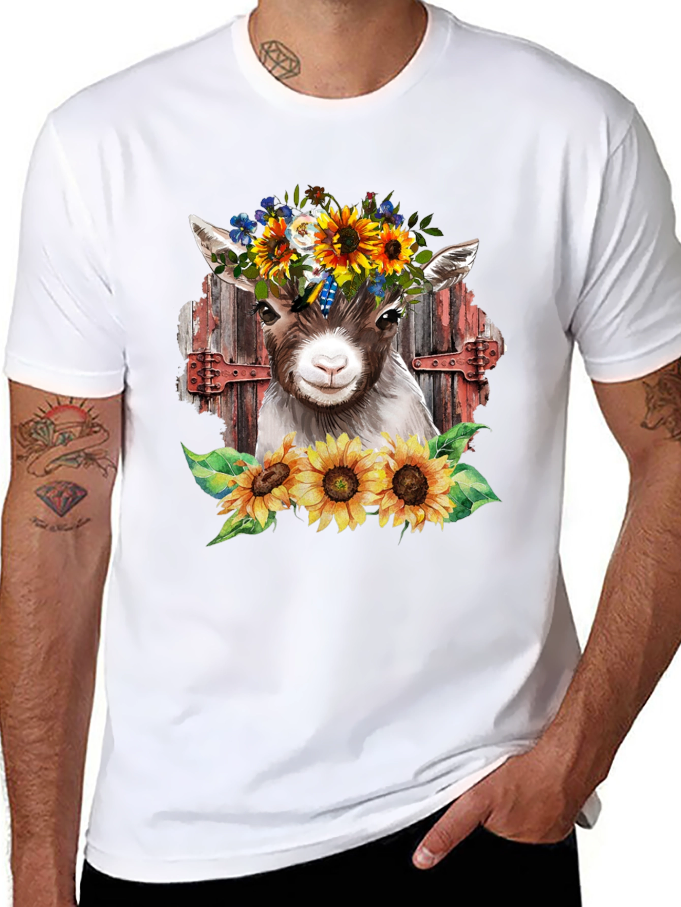 Goat & Sunflower Graphic Tee