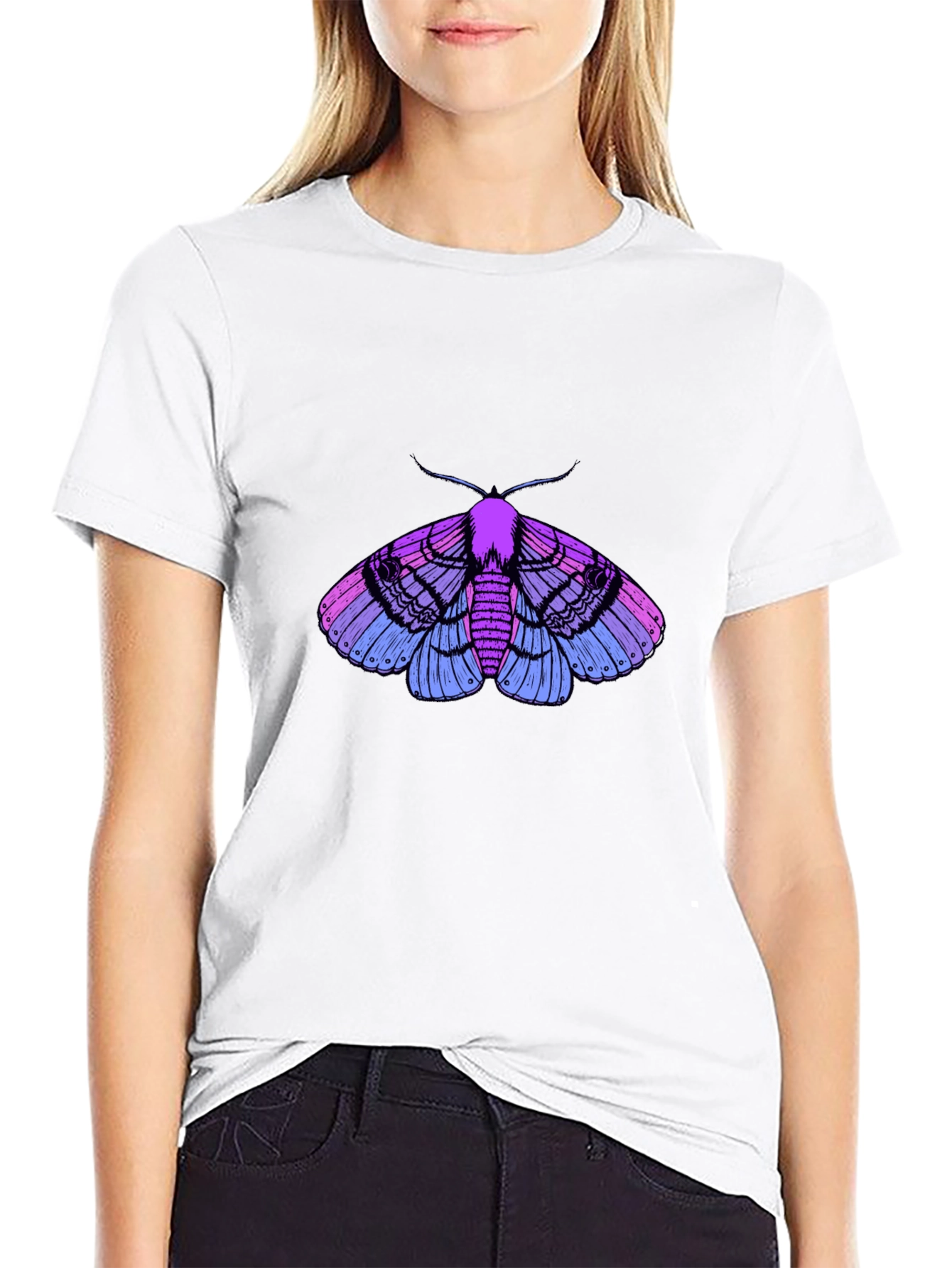 Moth Graphic T-Shirt - Stylish Insect Design