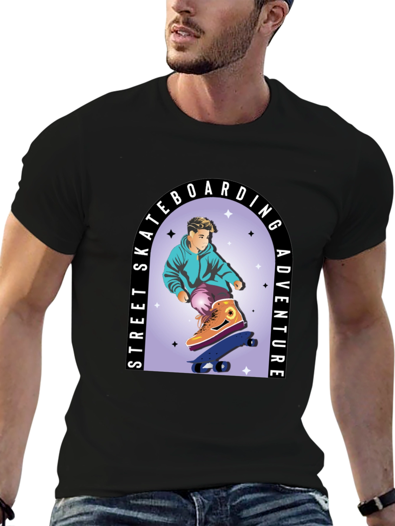 Skateboarding Adventure Graphic Tee