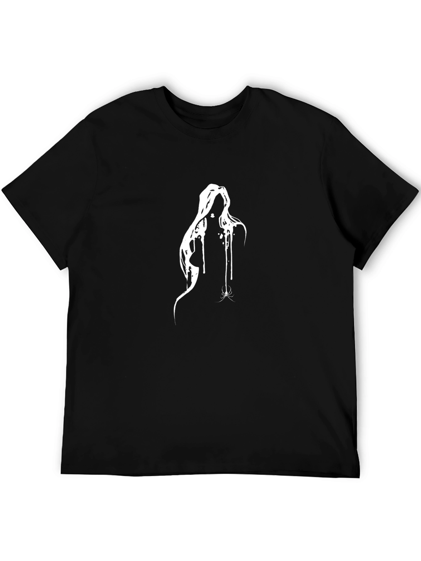 Abstract Woman Silhouette Graphic Tee - Black