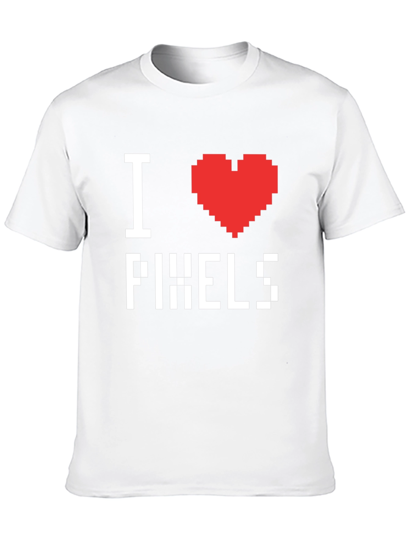 I Heart Pixels Graphic T-Shirt - Retro Gamer Style