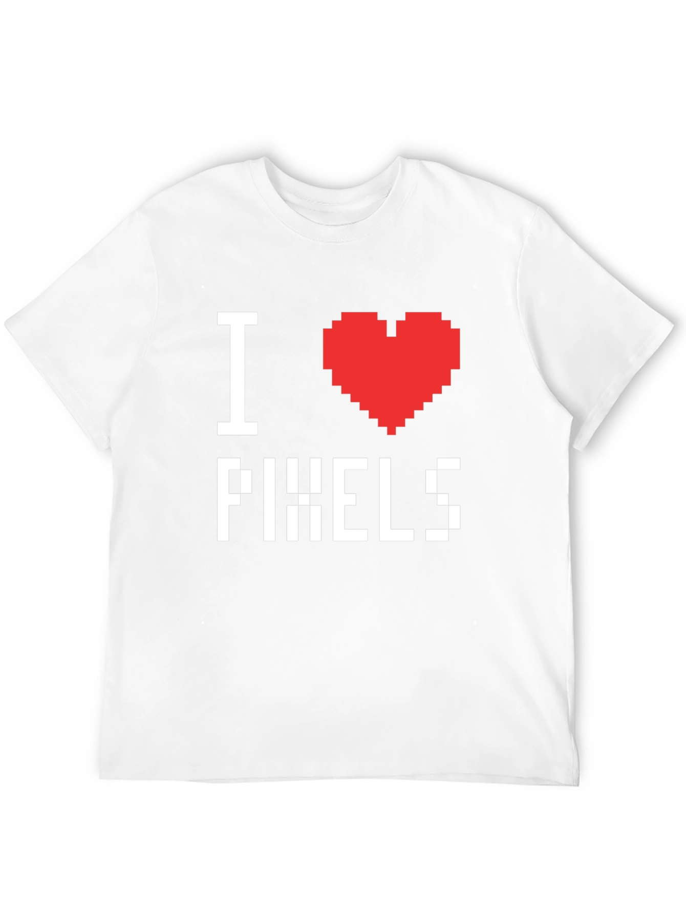 I Heart Pixels Graphic T-Shirt - Retro Gamer Style