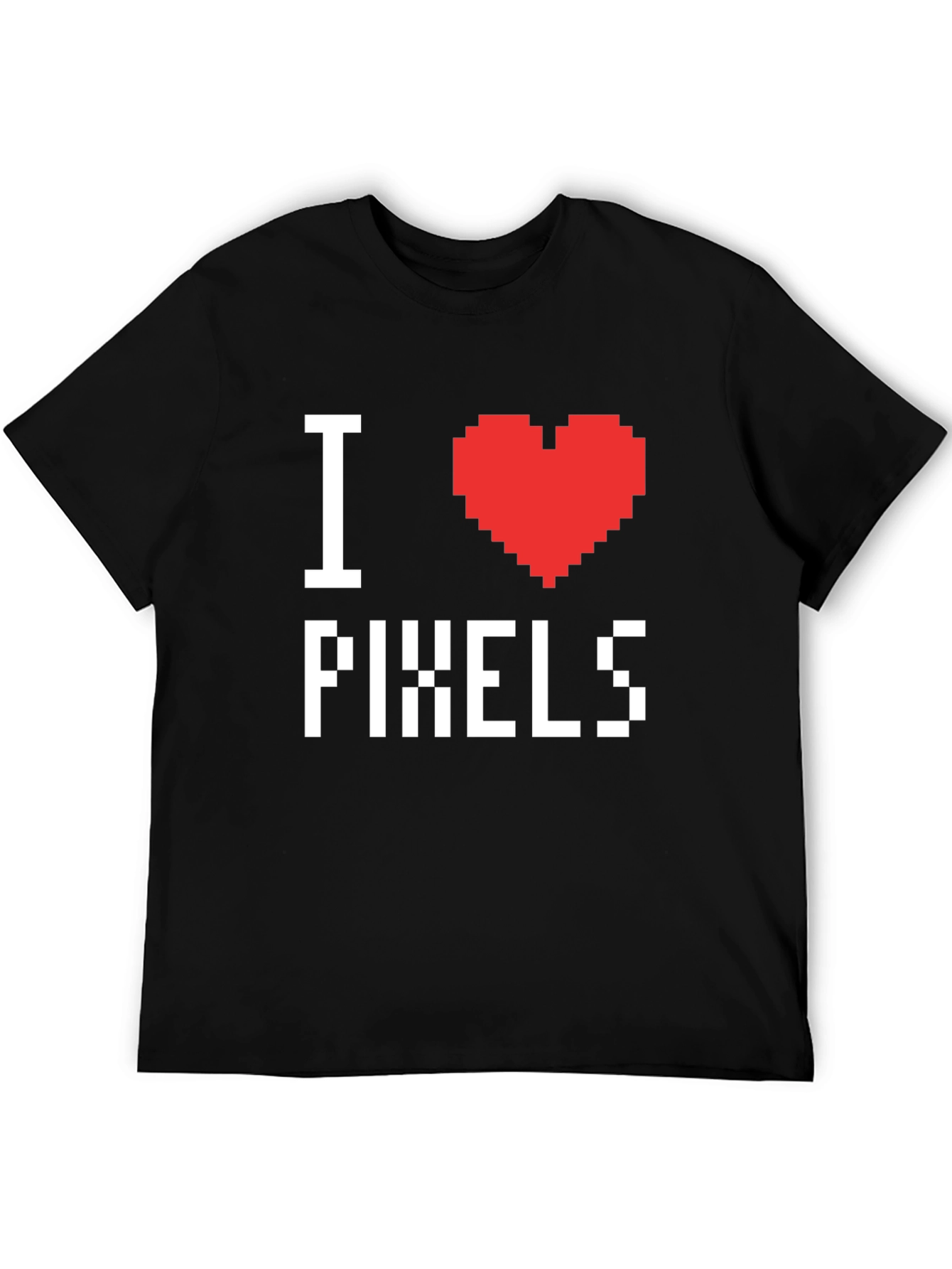 I Heart Pixels Graphic T-Shirt - Retro Gamer Style