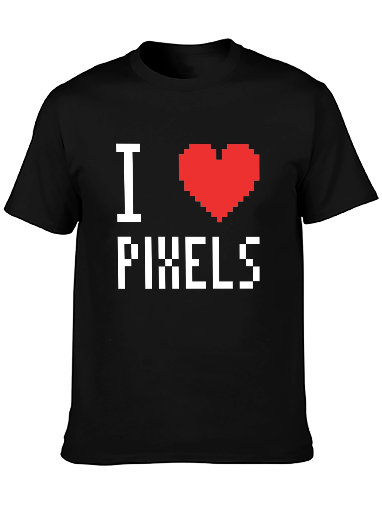 I Heart Pixels Graphic T-Shirt - Retro Gamer Style