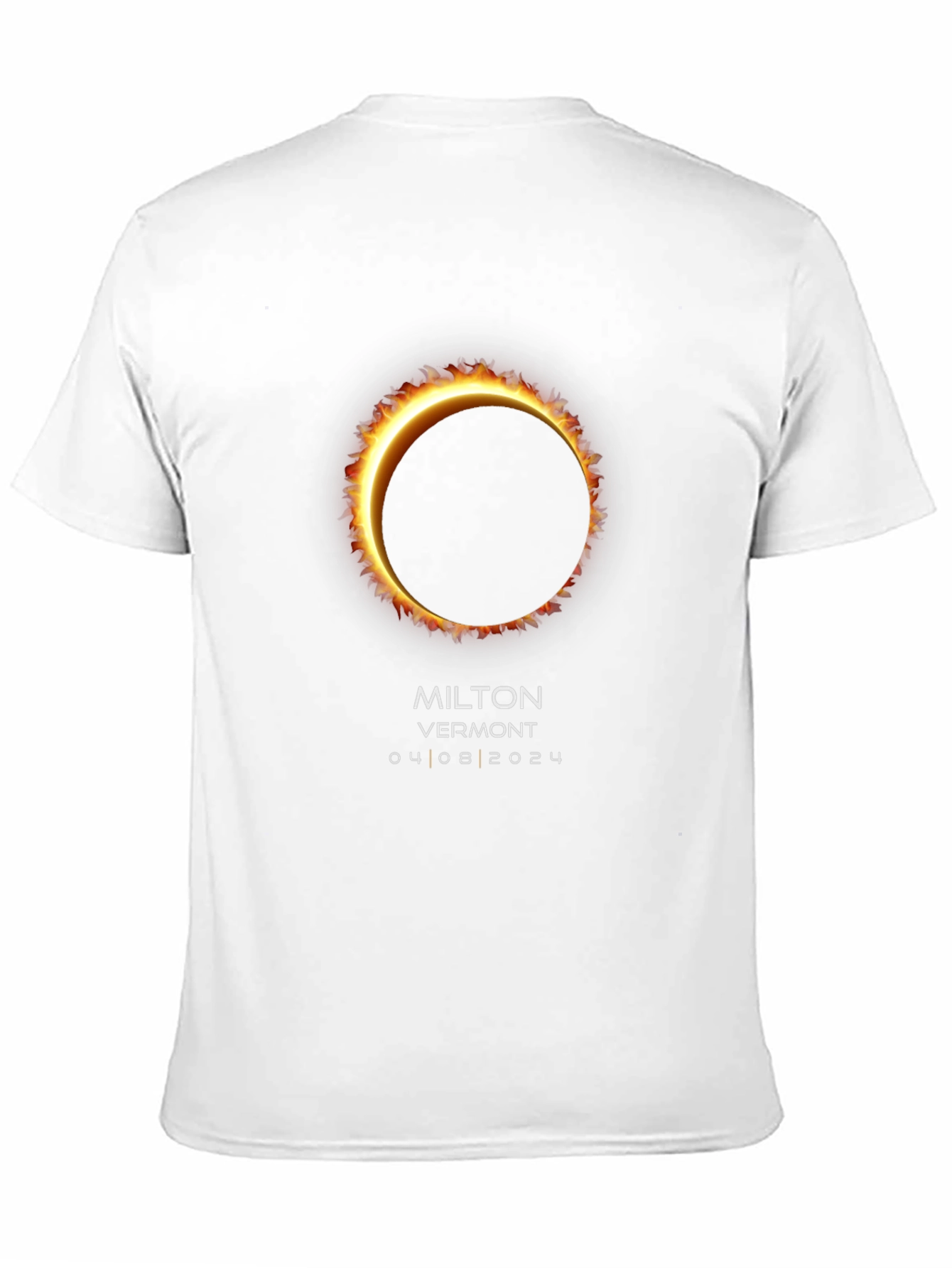 Milton Vermont Eclipse 2024 Black T-Shirt