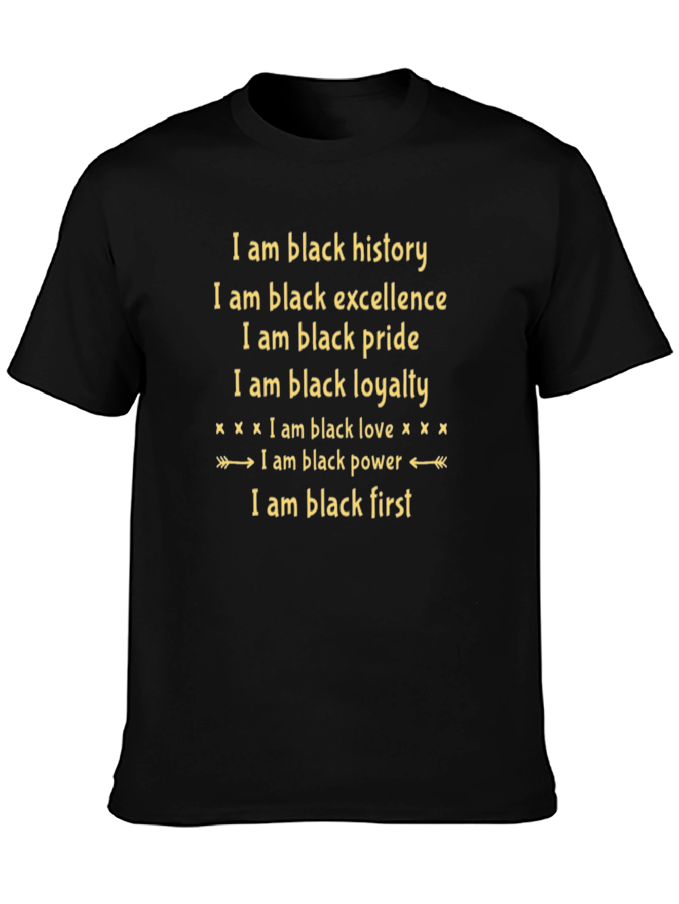 Black History T-Shirt: Excellence Pride Loyalty Love Power