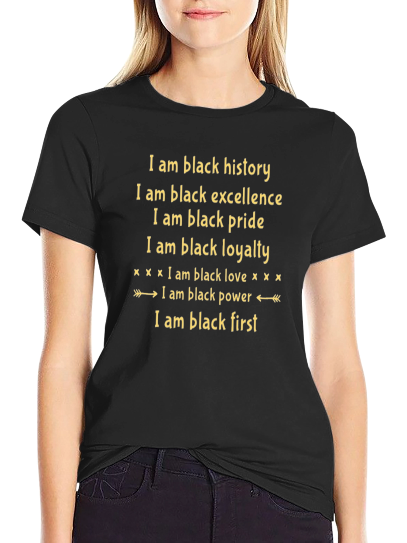 Black History T-Shirt: Excellence Pride Loyalty Love Power