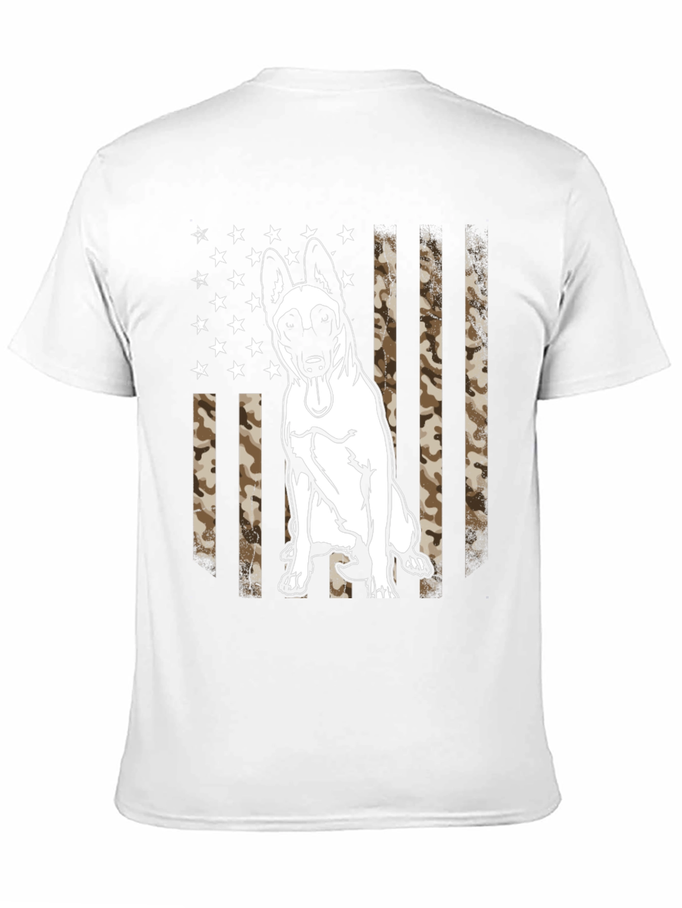 Malinois Dog US Flag Camo Mens T-Shirt