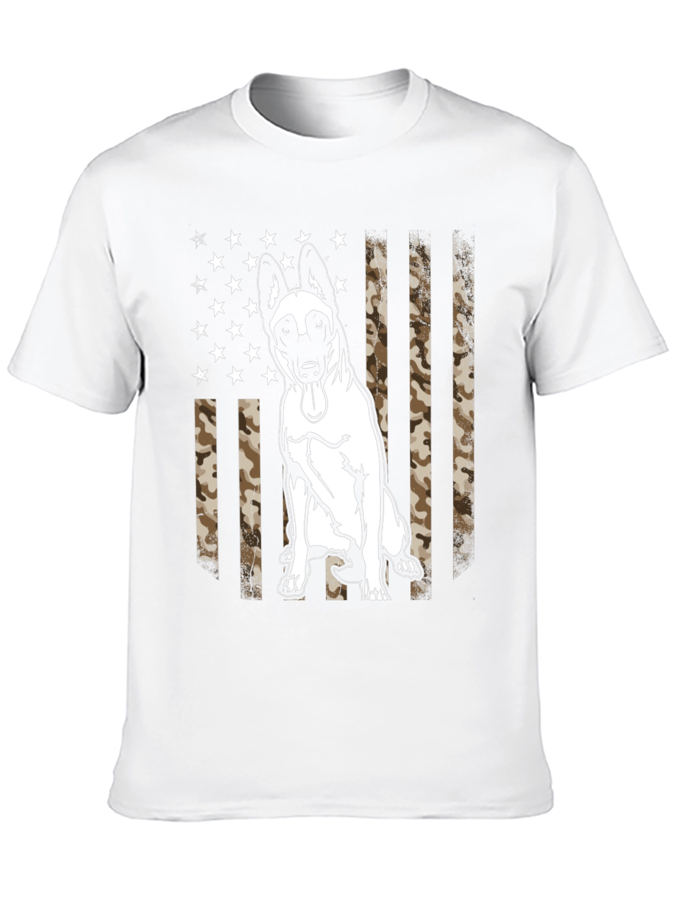 Malinois Dog US Flag Camo Mens T-Shirt