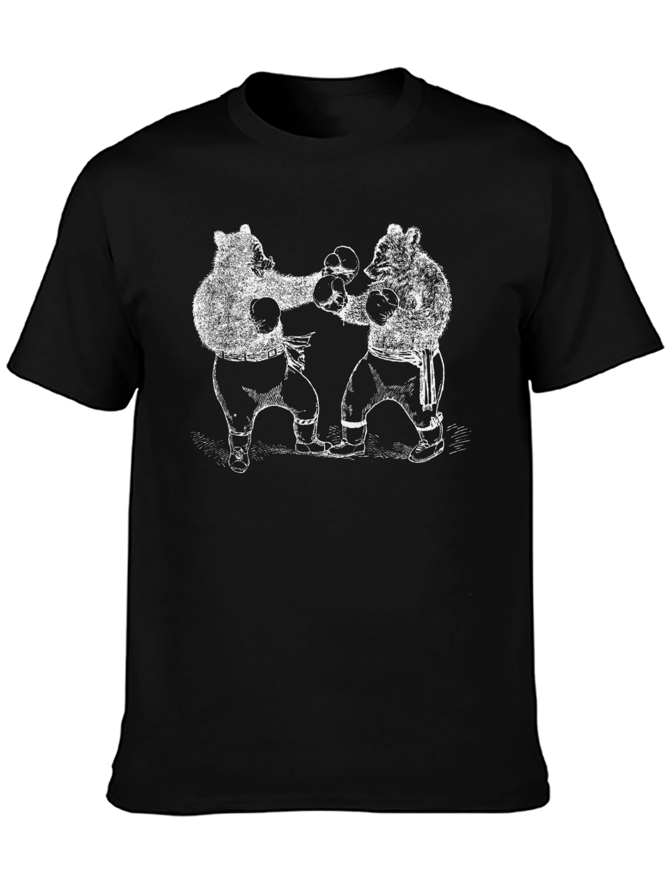 Boxing Bears Graphic Tee - Black