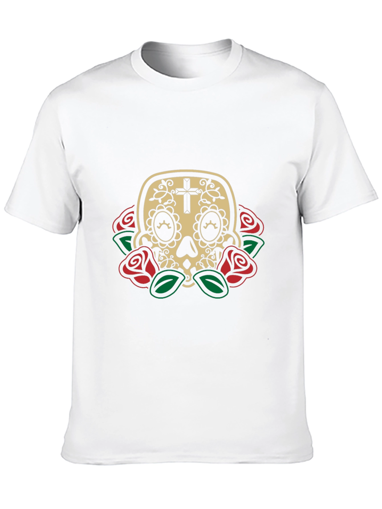 Day of the Dead Skull Rose Graphic Tee