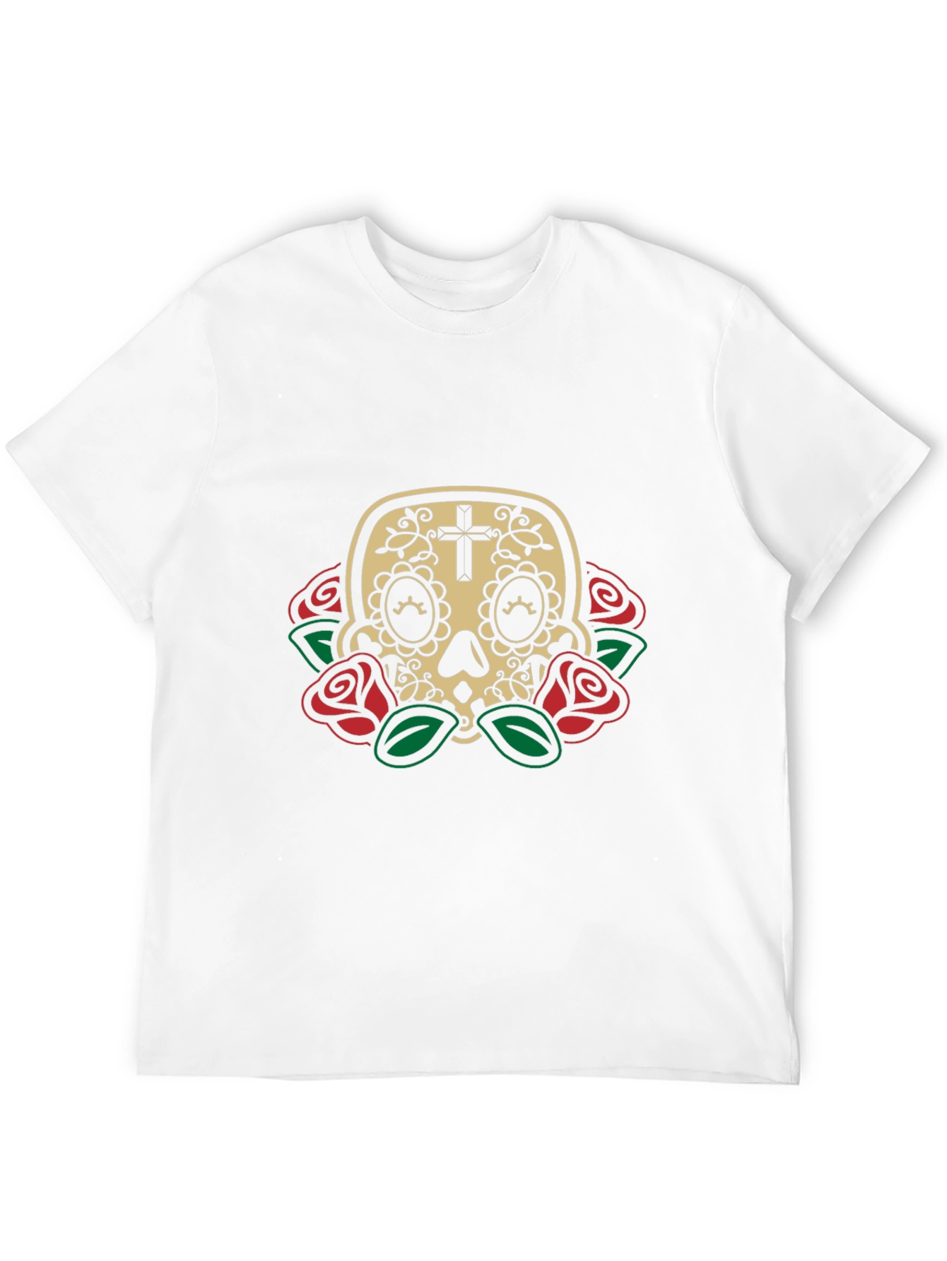 Day of the Dead Skull Rose Graphic Tee