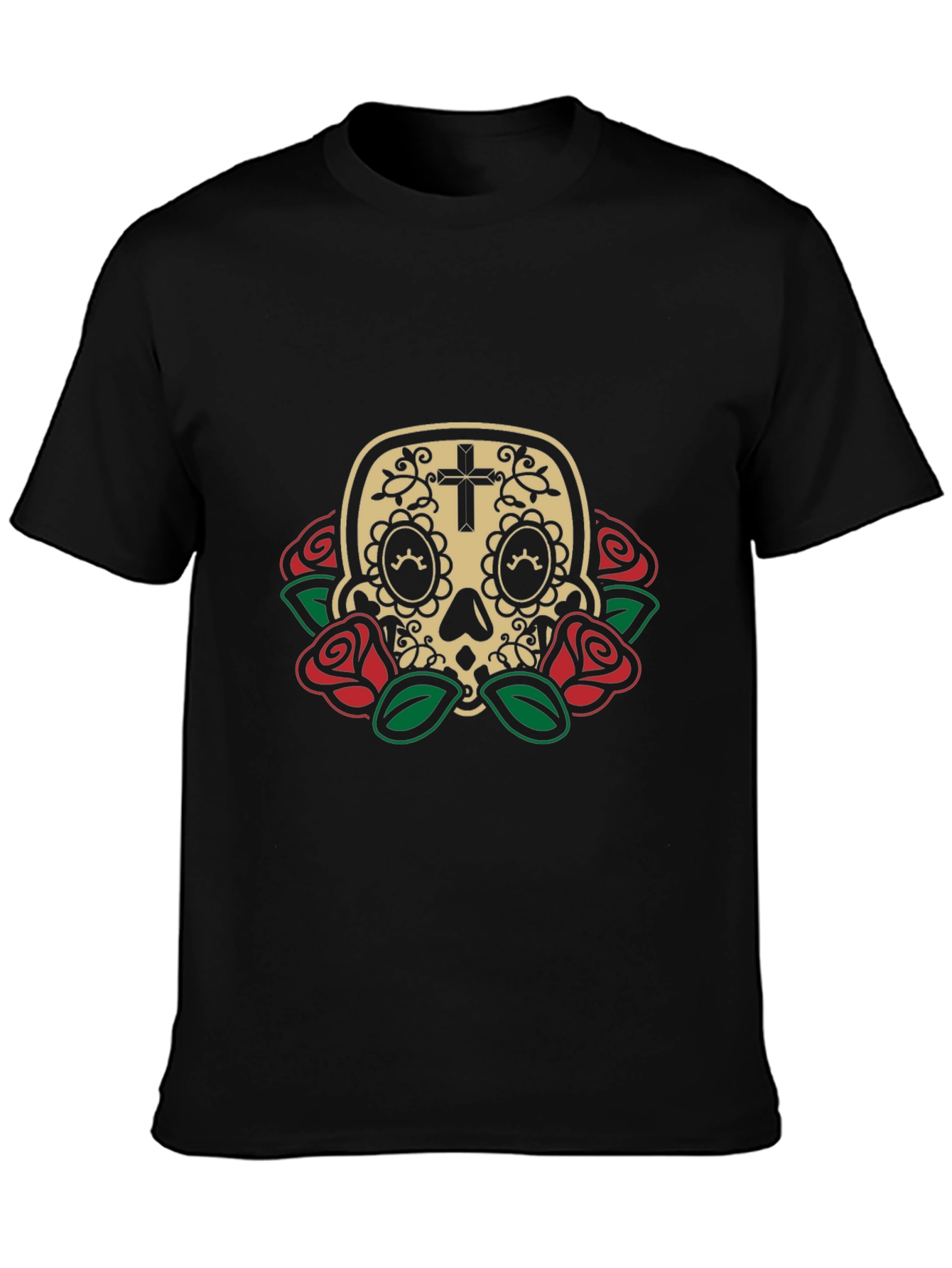 Day of the Dead Skull Rose Graphic Tee