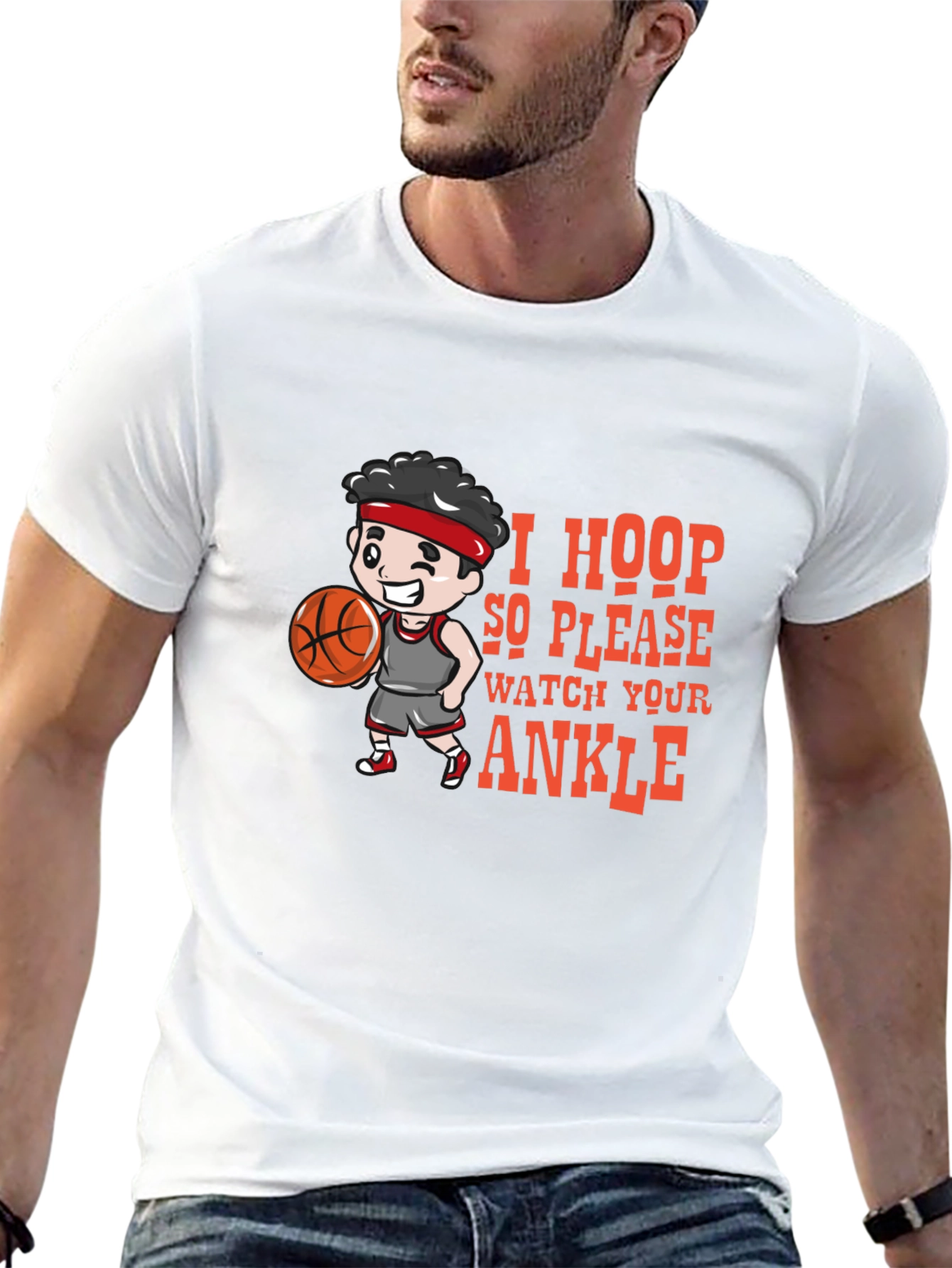 I Hoop So Please Watch Your Ankle Black T-Shirt