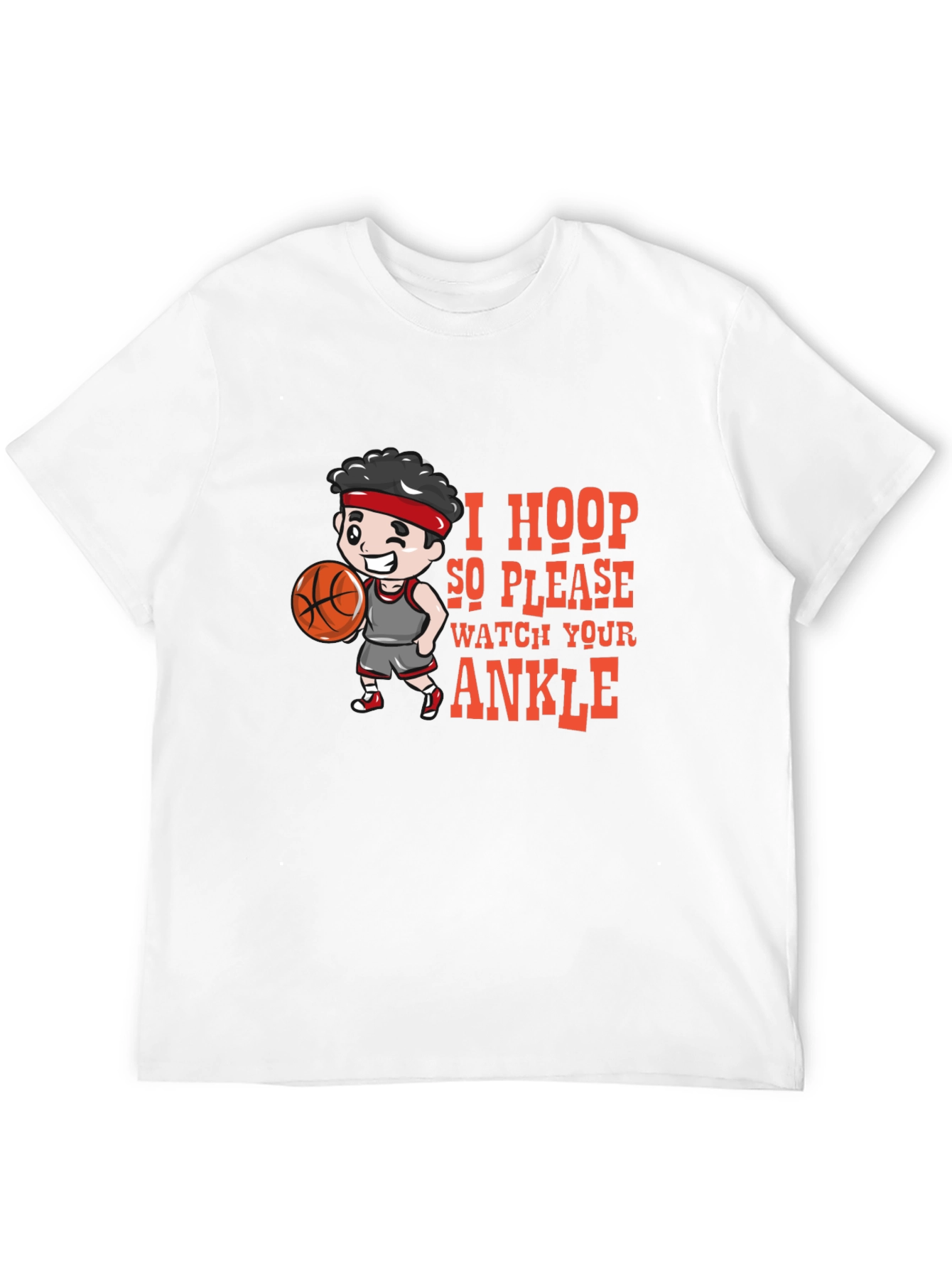 I Hoop So Please Watch Your Ankle Black T-Shirt