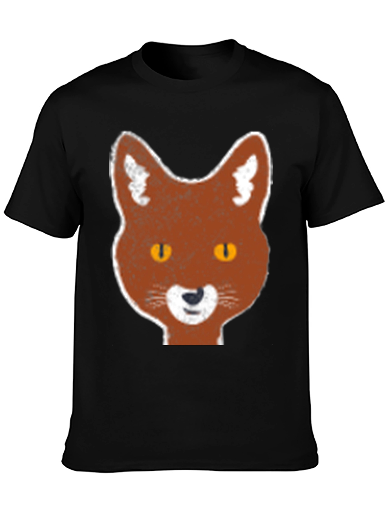Fox Graphic Print Black T-Shirt