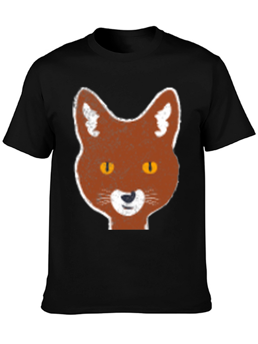 Fox Graphic Print Black T-Shirt