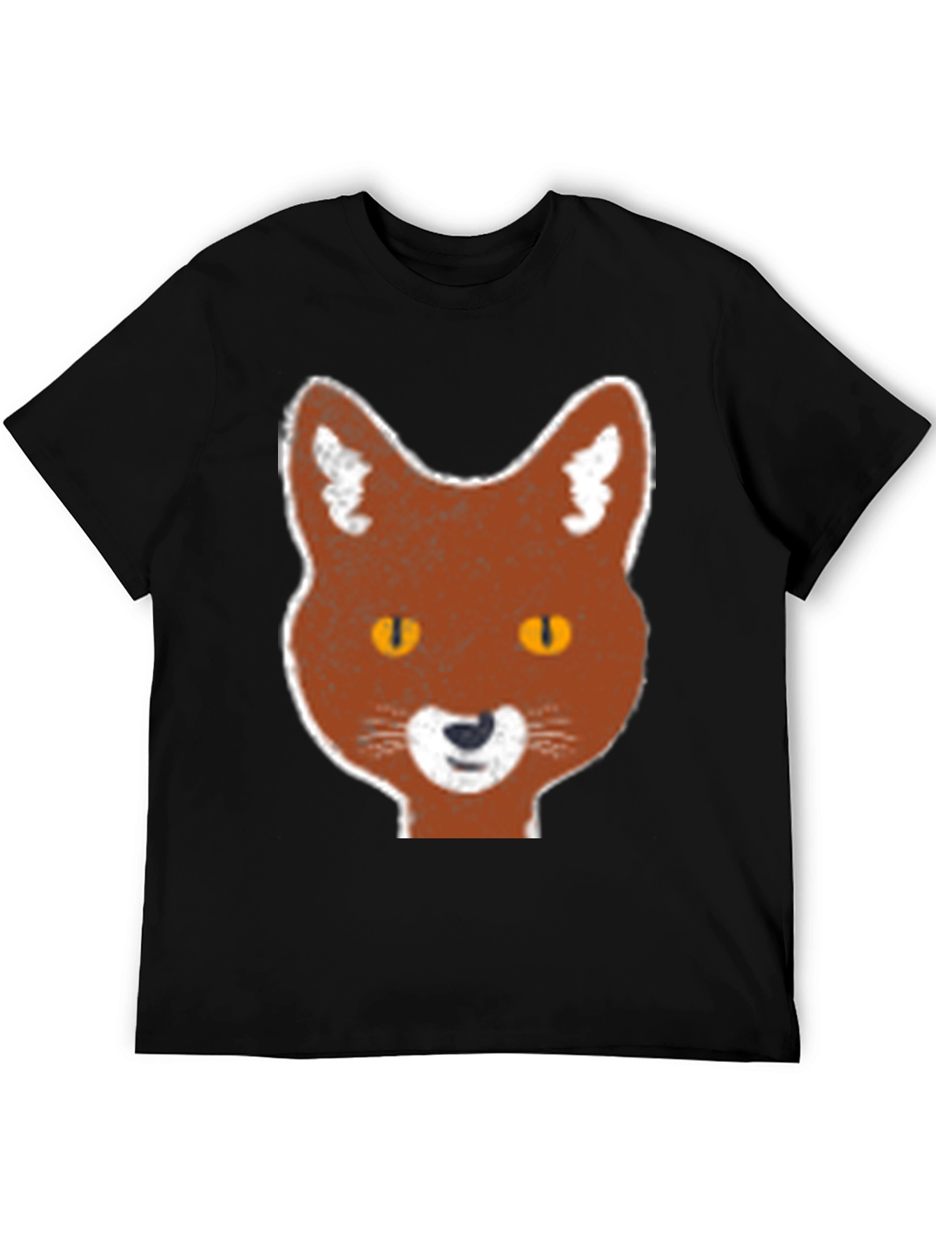 Fox Graphic Print Black T-Shirt