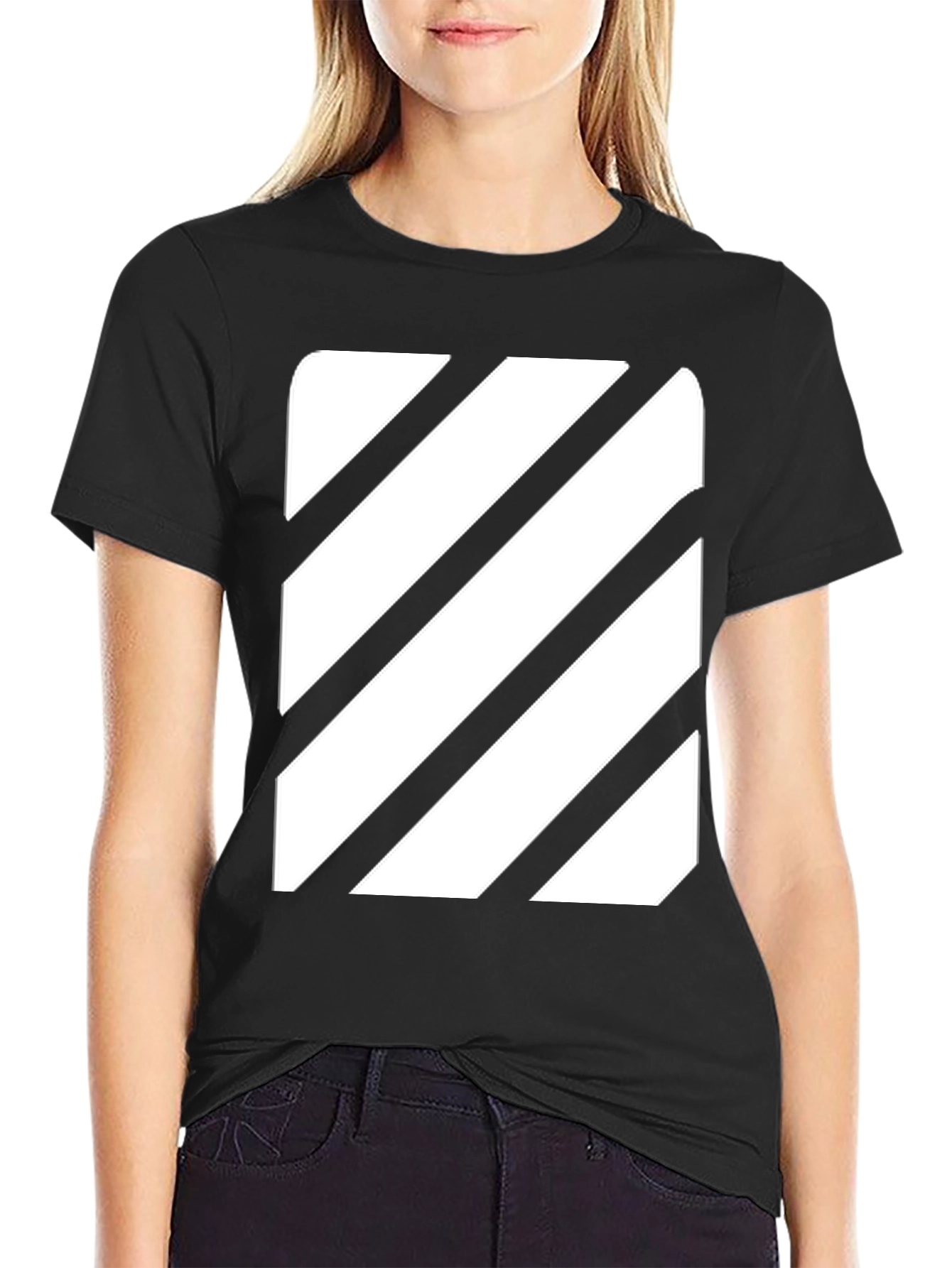 Striped Graphic Tee - Modern Casual Style