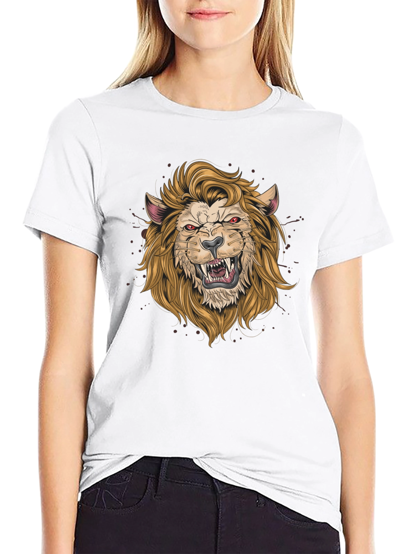 Fierce Lion Graphic Tee - Black