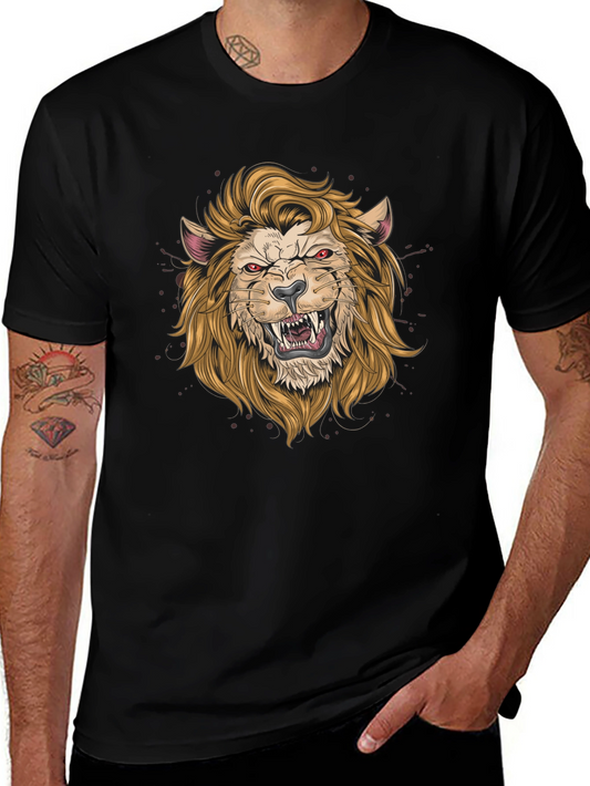 Fierce Lion Graphic Tee - Black