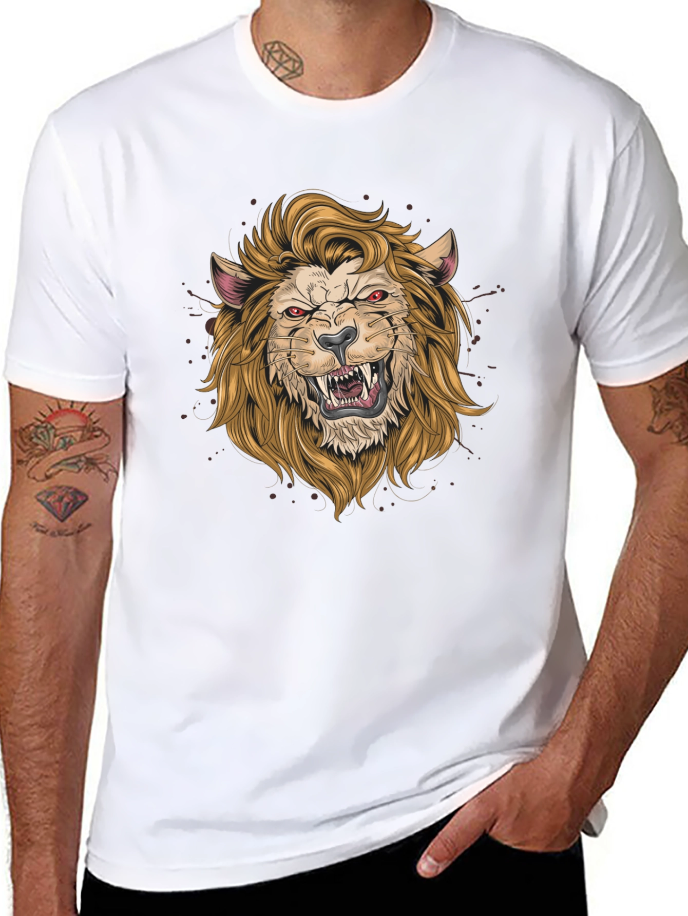 Fierce Lion Graphic Tee - Black