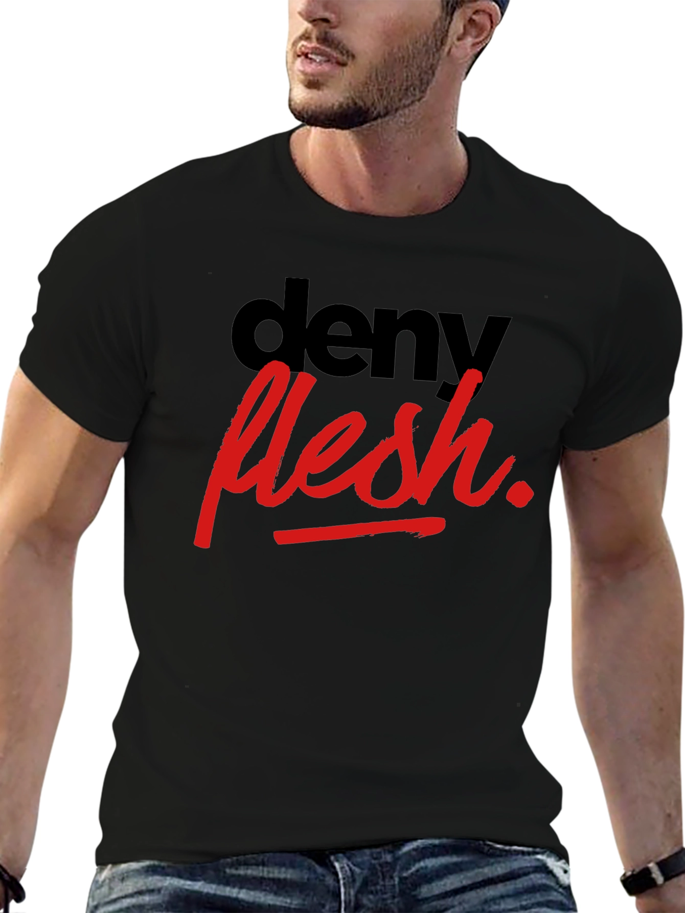 Deny Flesh Graphic Tee - Stylish & Edgy T-Shirt