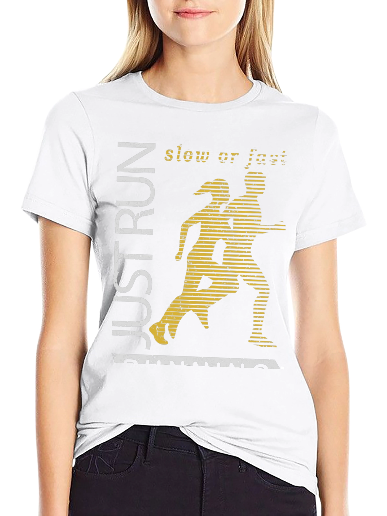 Just Run Graphic Tee - Mens Black Running Shirt