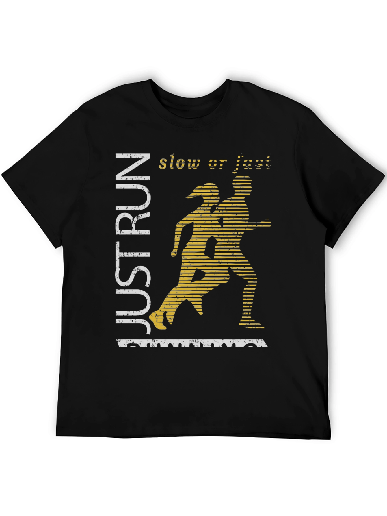 Just Run Graphic Tee - Mens Black Running Shirt