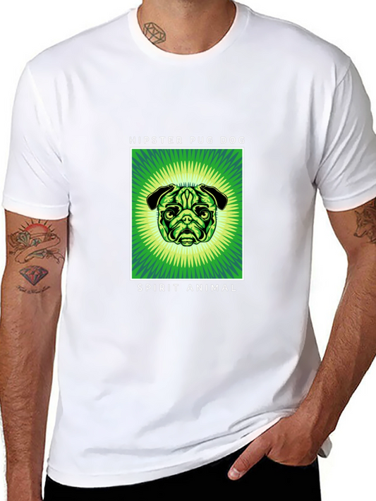 Hipster Pug Dog Spirit Animal Graphic T-Shirt