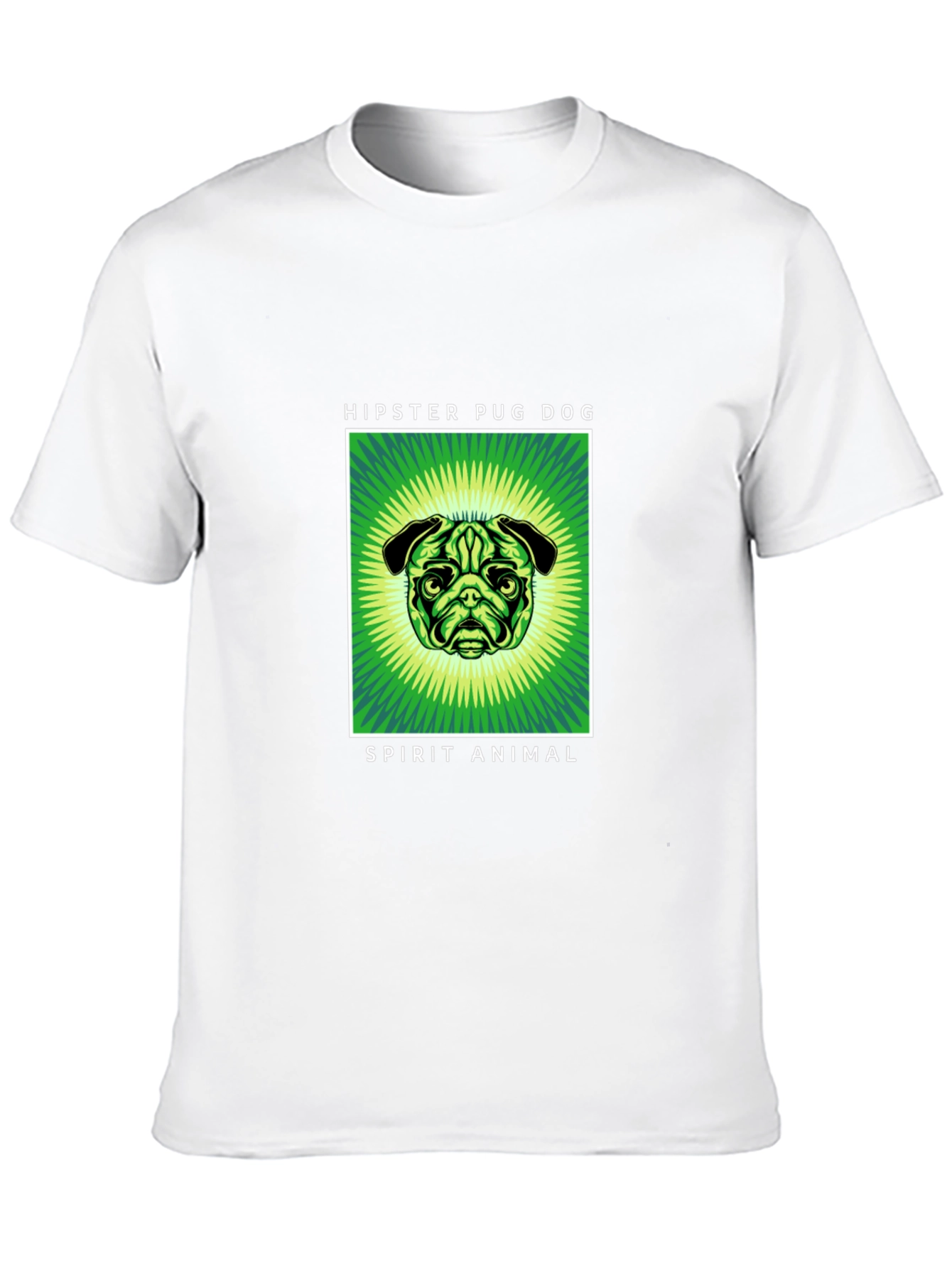 Hipster Pug Dog Spirit Animal Graphic T-Shirt
