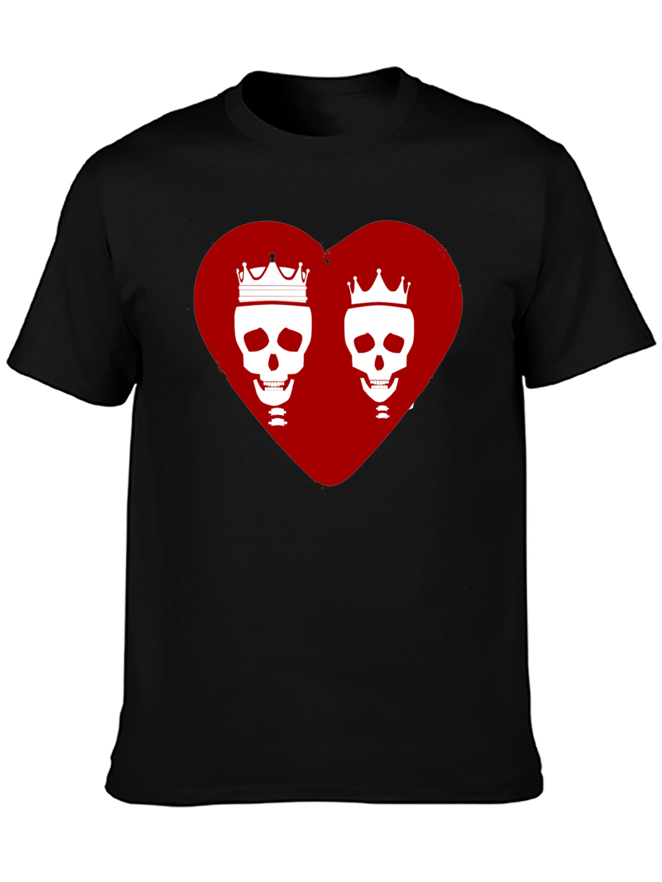 King & Queen Skull Heart Graphic Tee