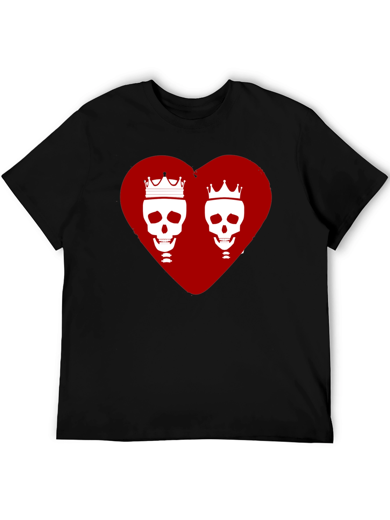 King & Queen Skull Heart Graphic Tee