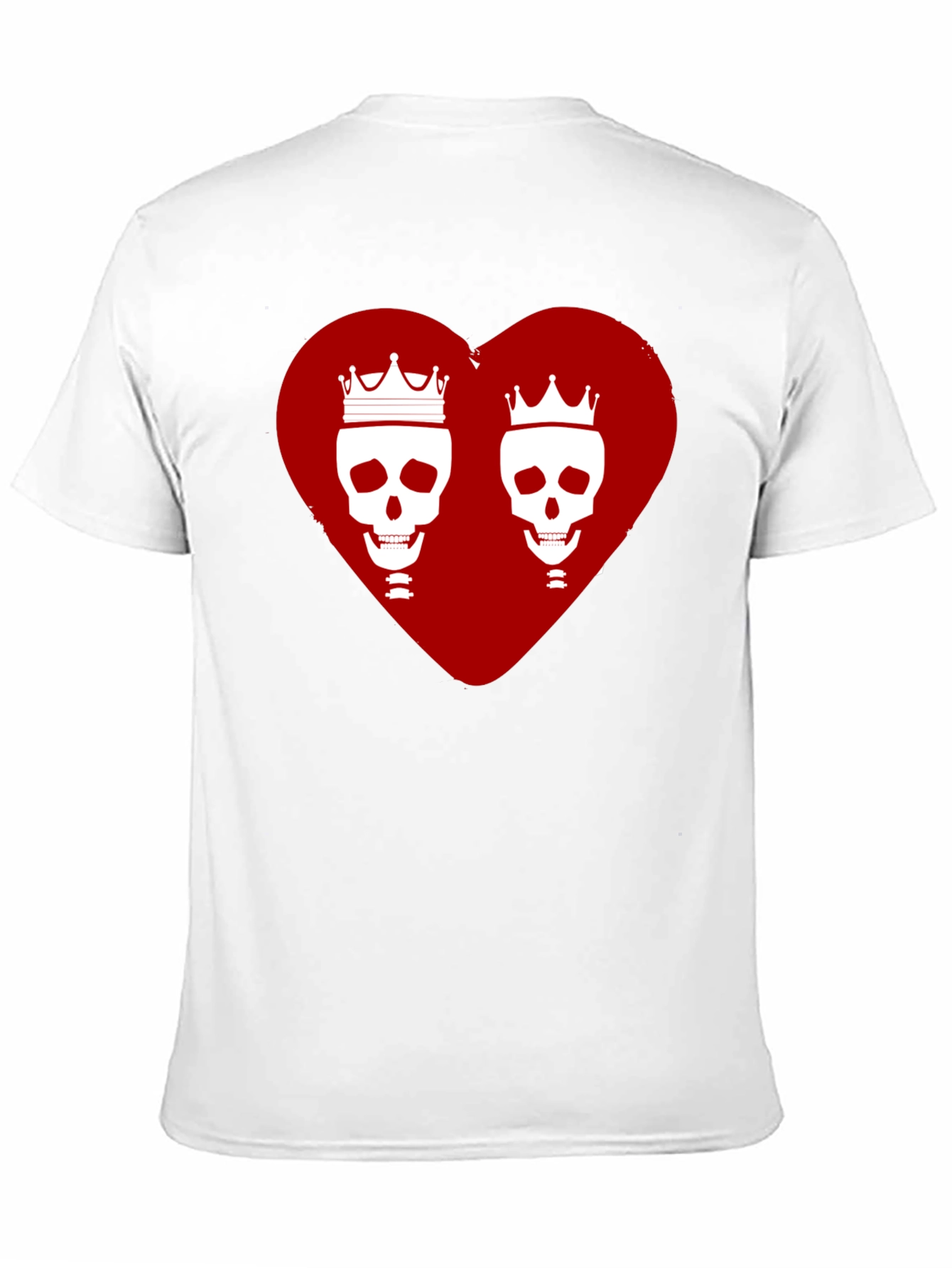 King & Queen Skull Heart Graphic Tee