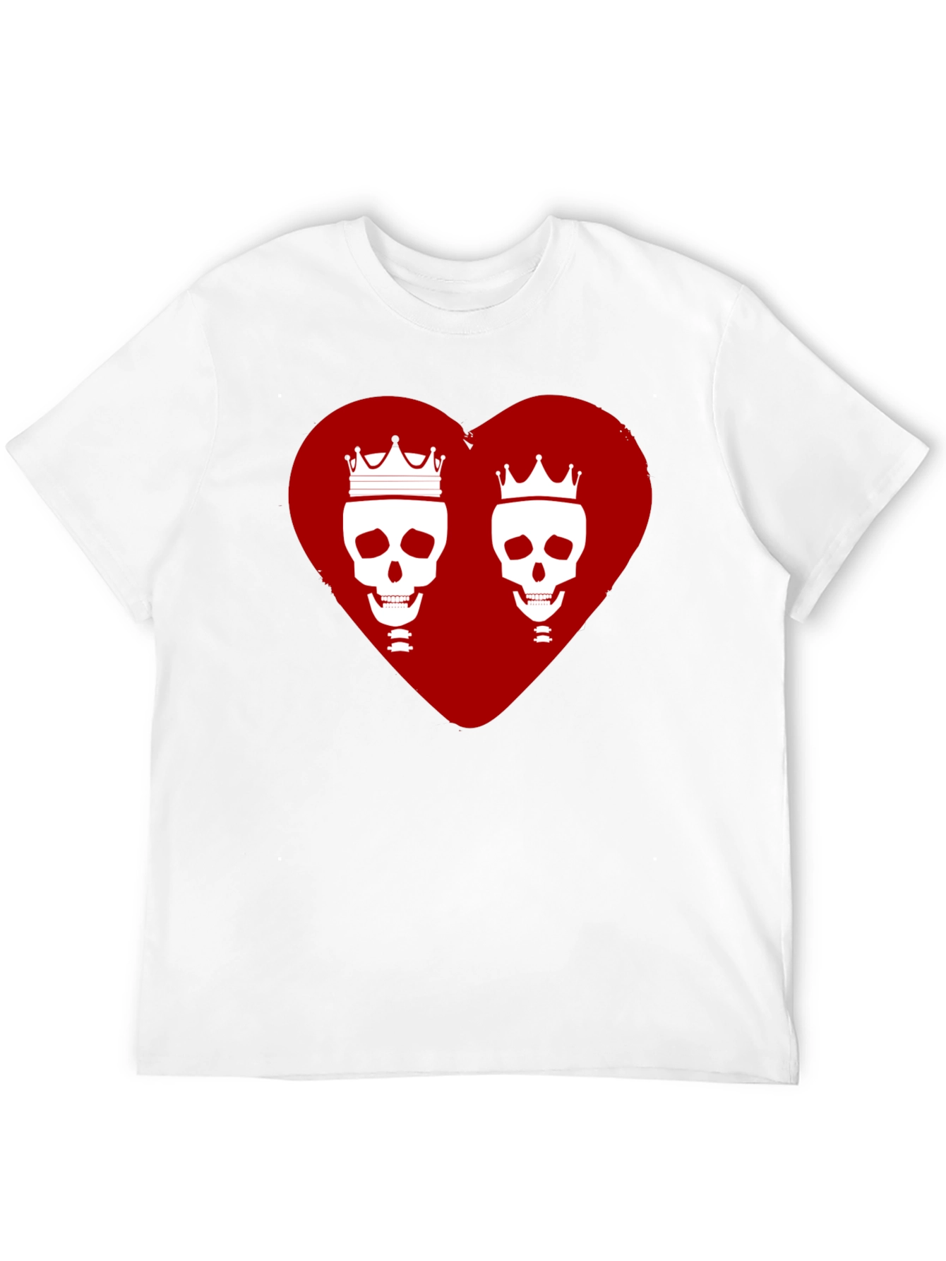 King & Queen Skull Heart Graphic Tee