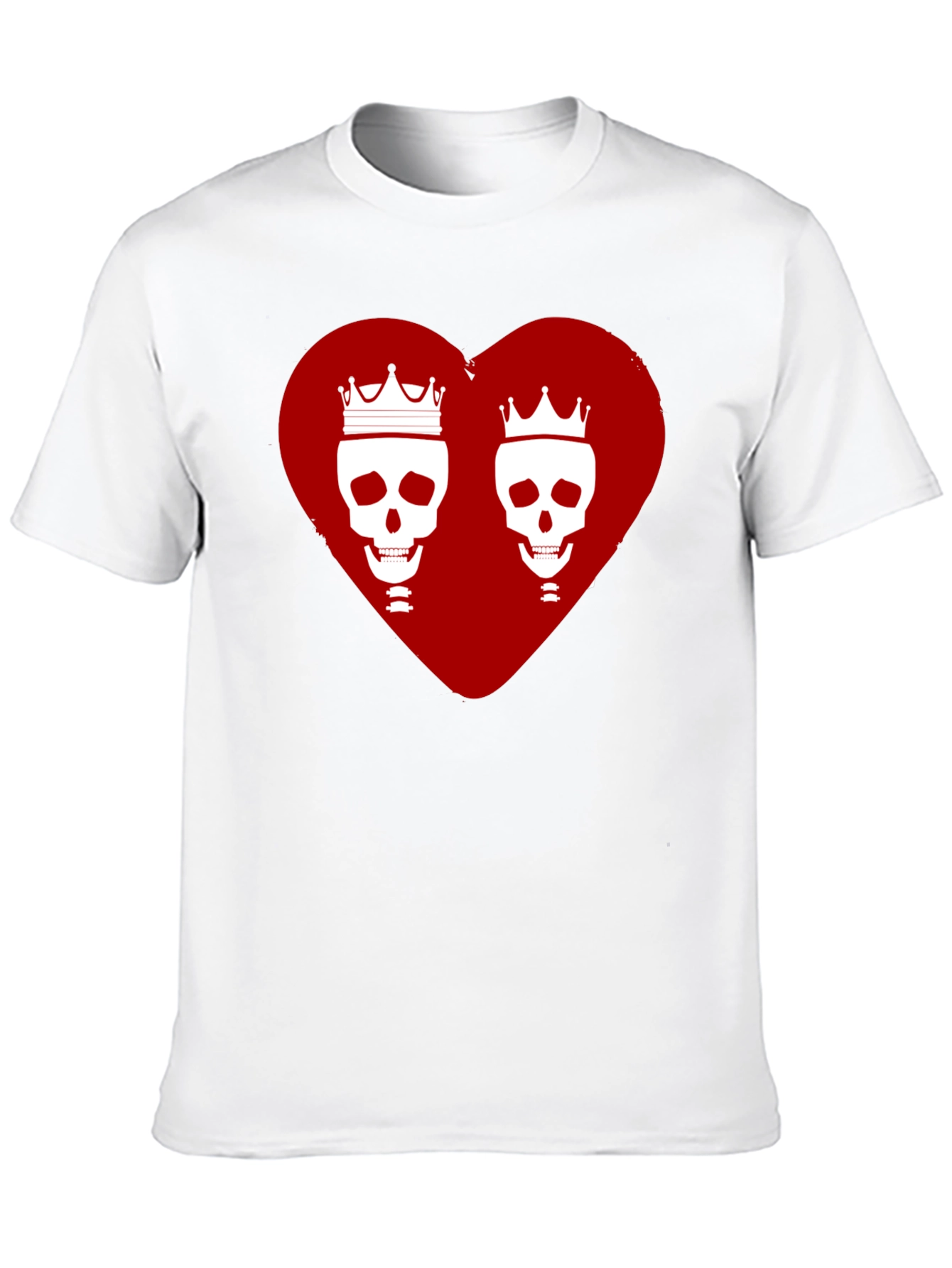 King & Queen Skull Heart Graphic Tee