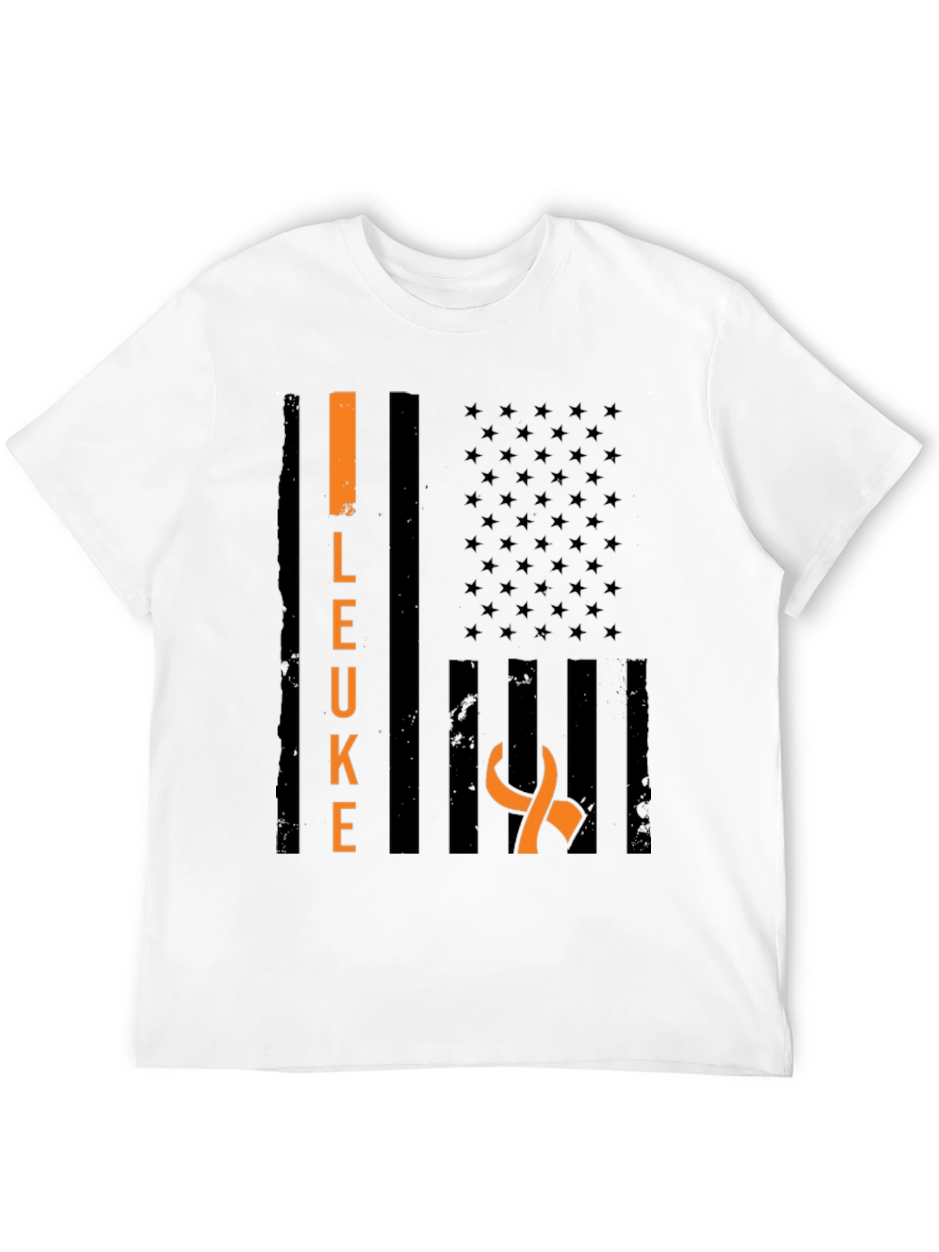 Leukemia Awareness T-Shirt - Black Ribbon Support Tee