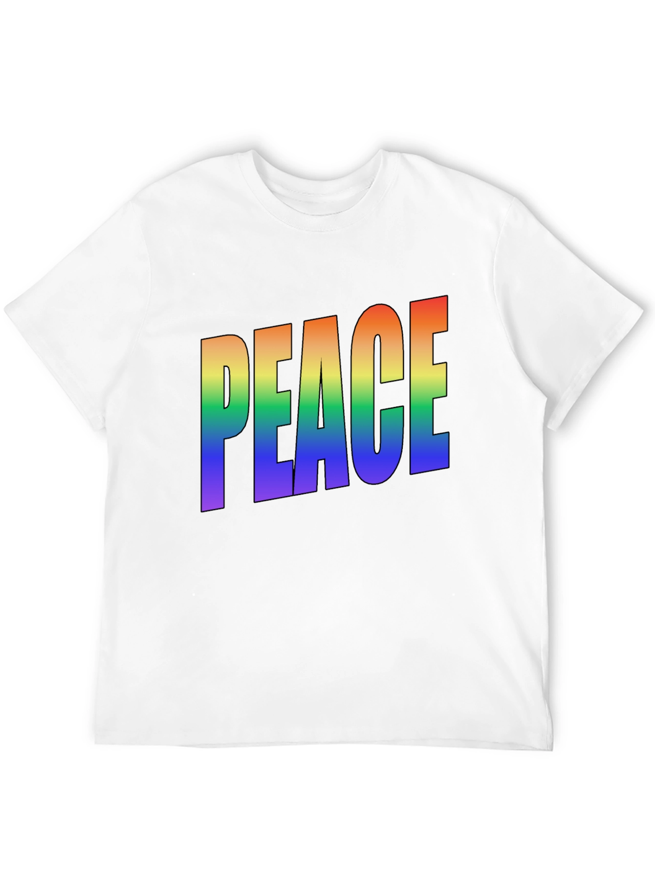 Rainbow PEACE Graphic T-Shirt - Pride