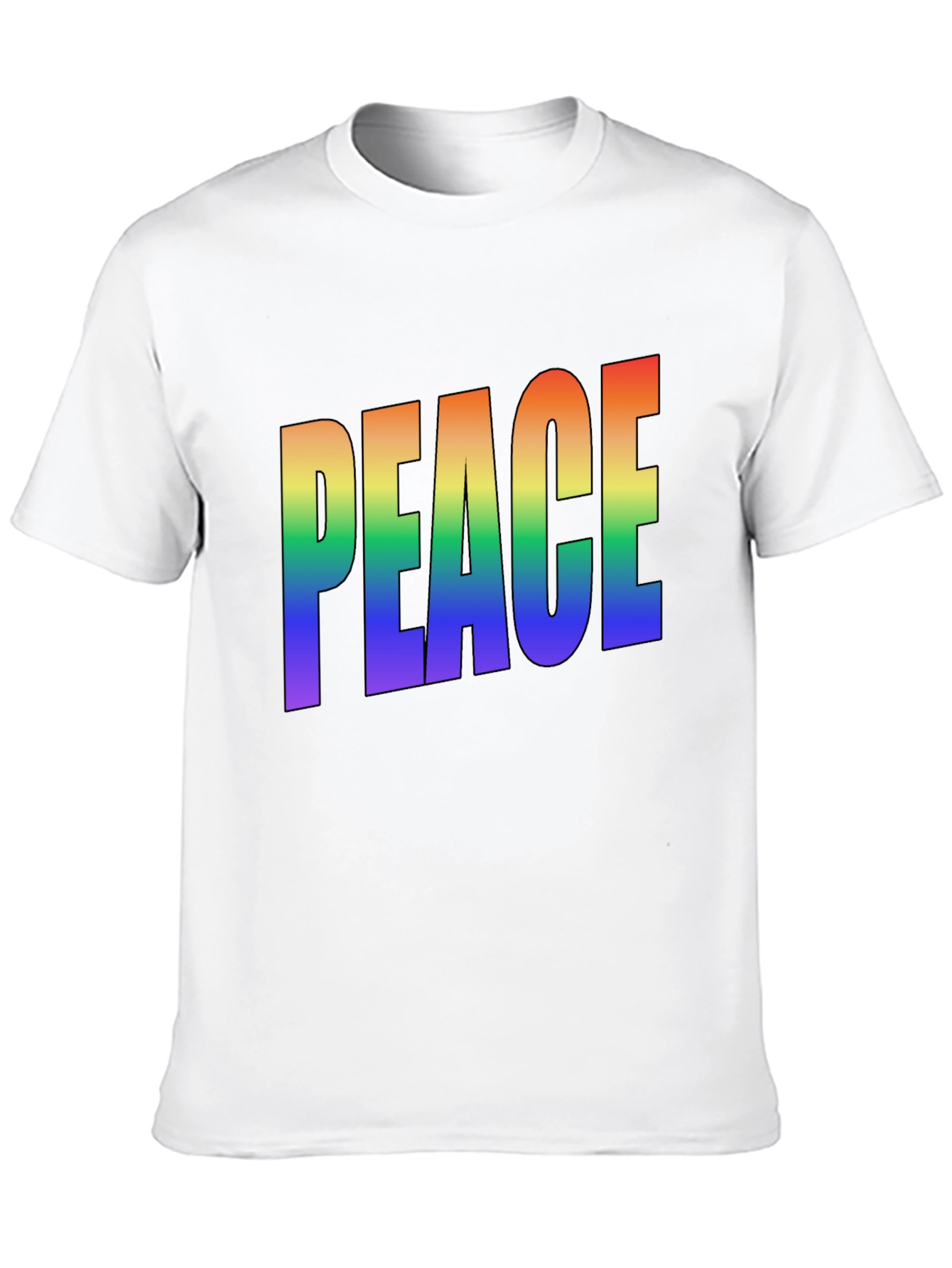 Rainbow PEACE Graphic T-Shirt - Pride