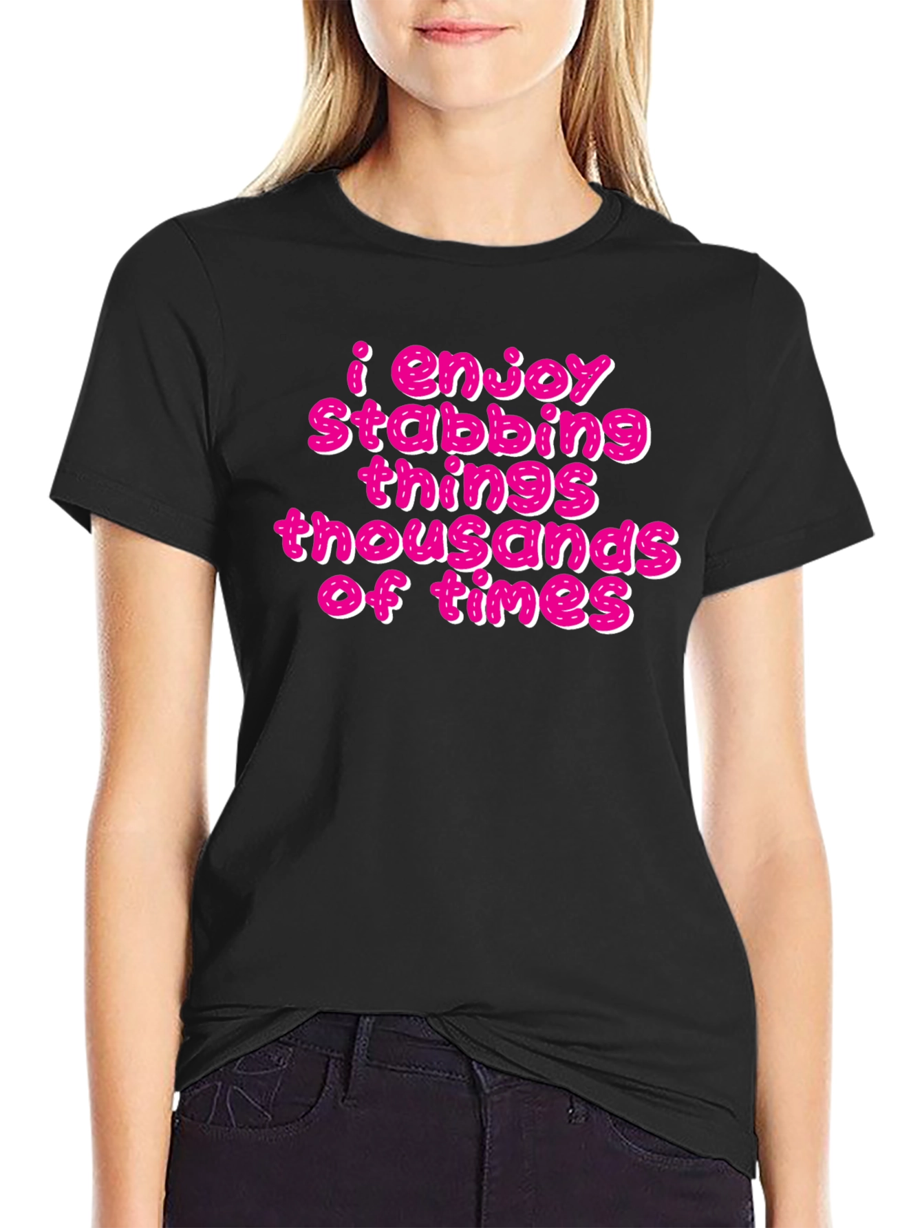 I Enjoy Stabbing Things T-Shirt Funny Graphic Tee