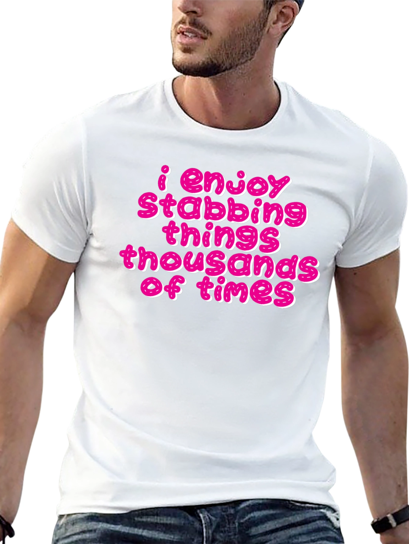 I Enjoy Stabbing Things T-Shirt Funny Graphic Tee