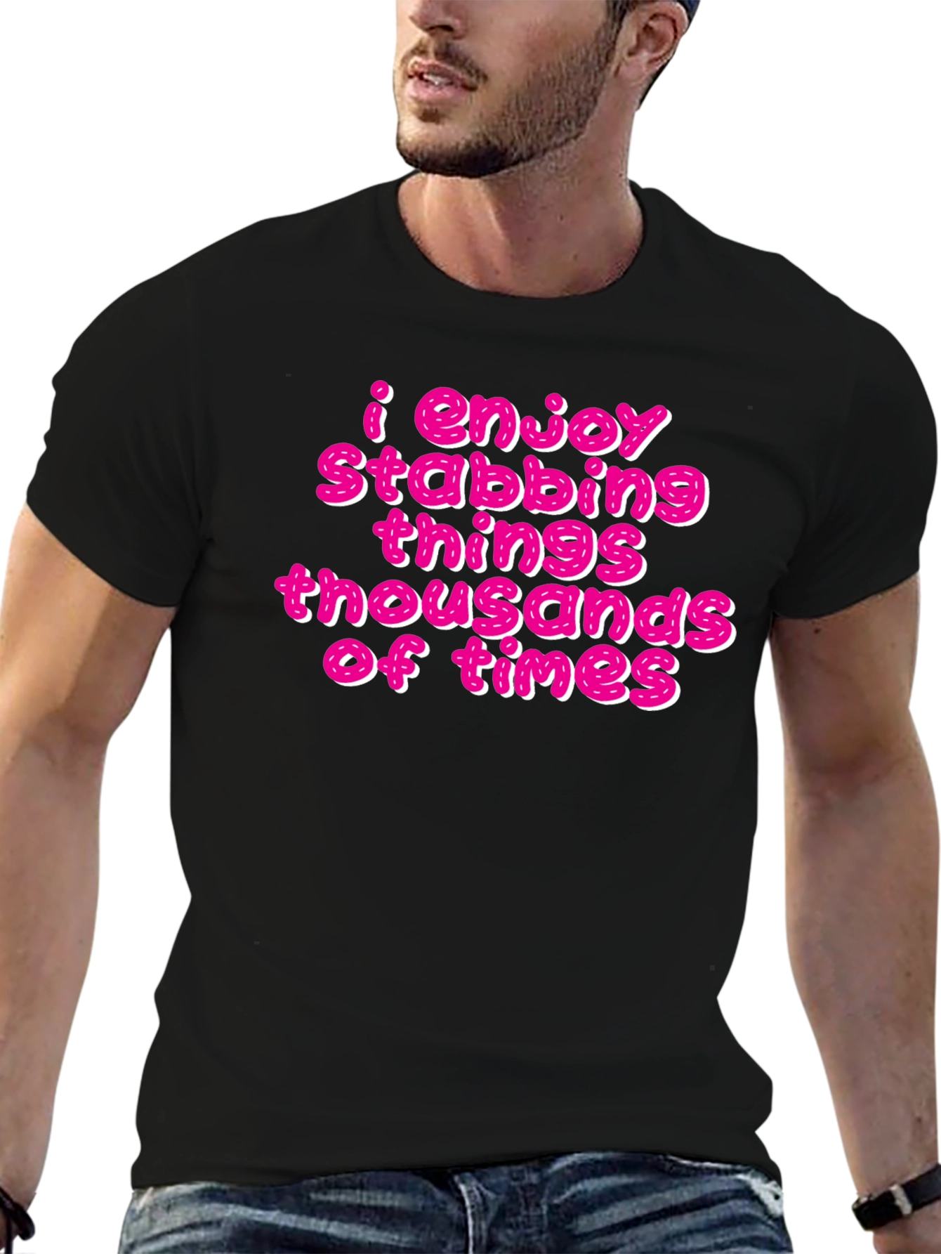 I Enjoy Stabbing Things T-Shirt Funny Graphic Tee