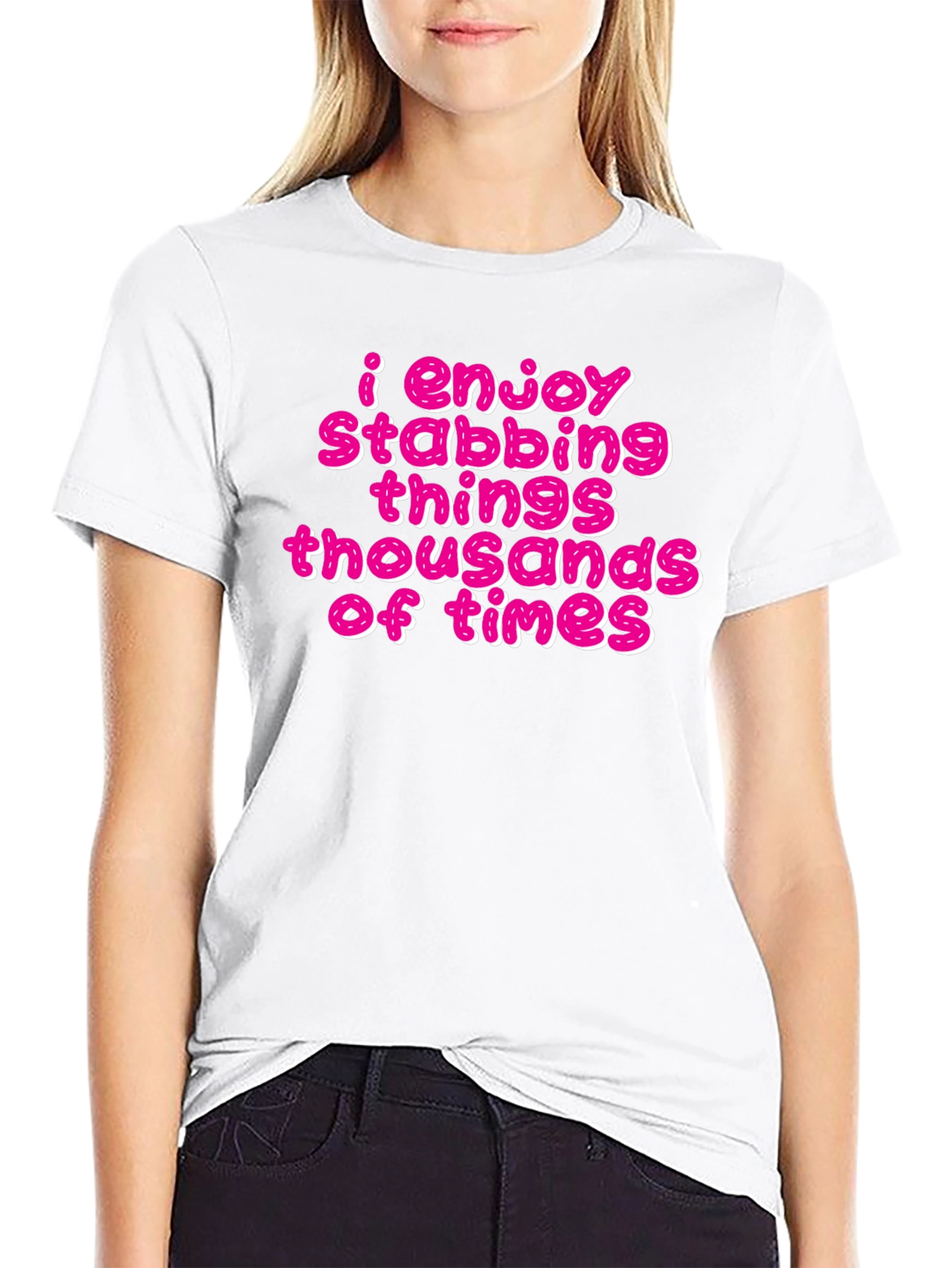 I Enjoy Stabbing Things T-Shirt Funny Graphic Tee